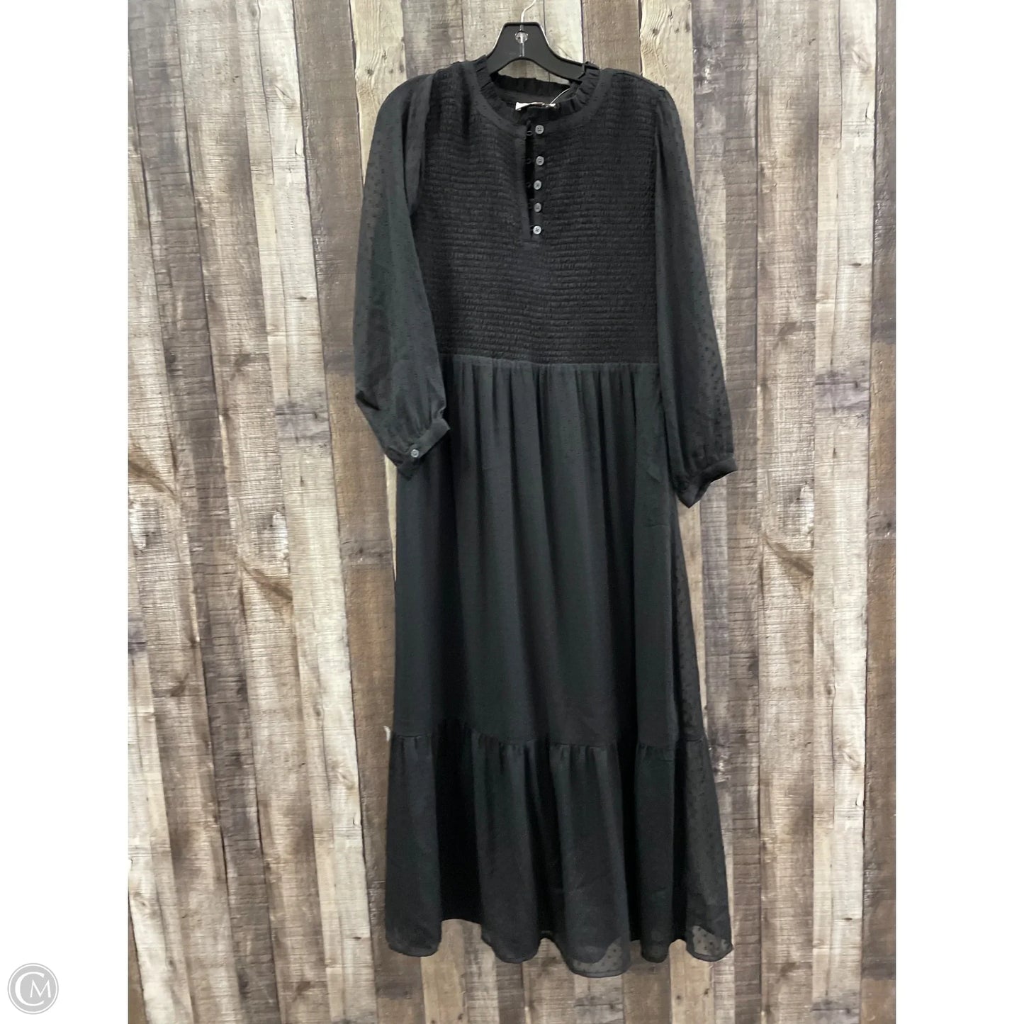 Dress Casual Maxi By Loft In Black, Size: M