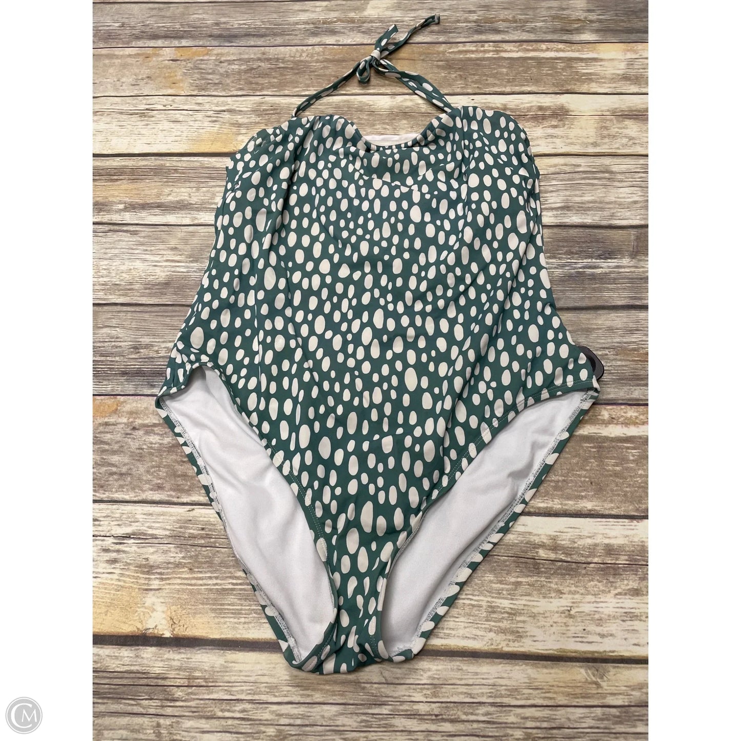 Swimsuit By Kona Sol In Green & White, Size: Xl