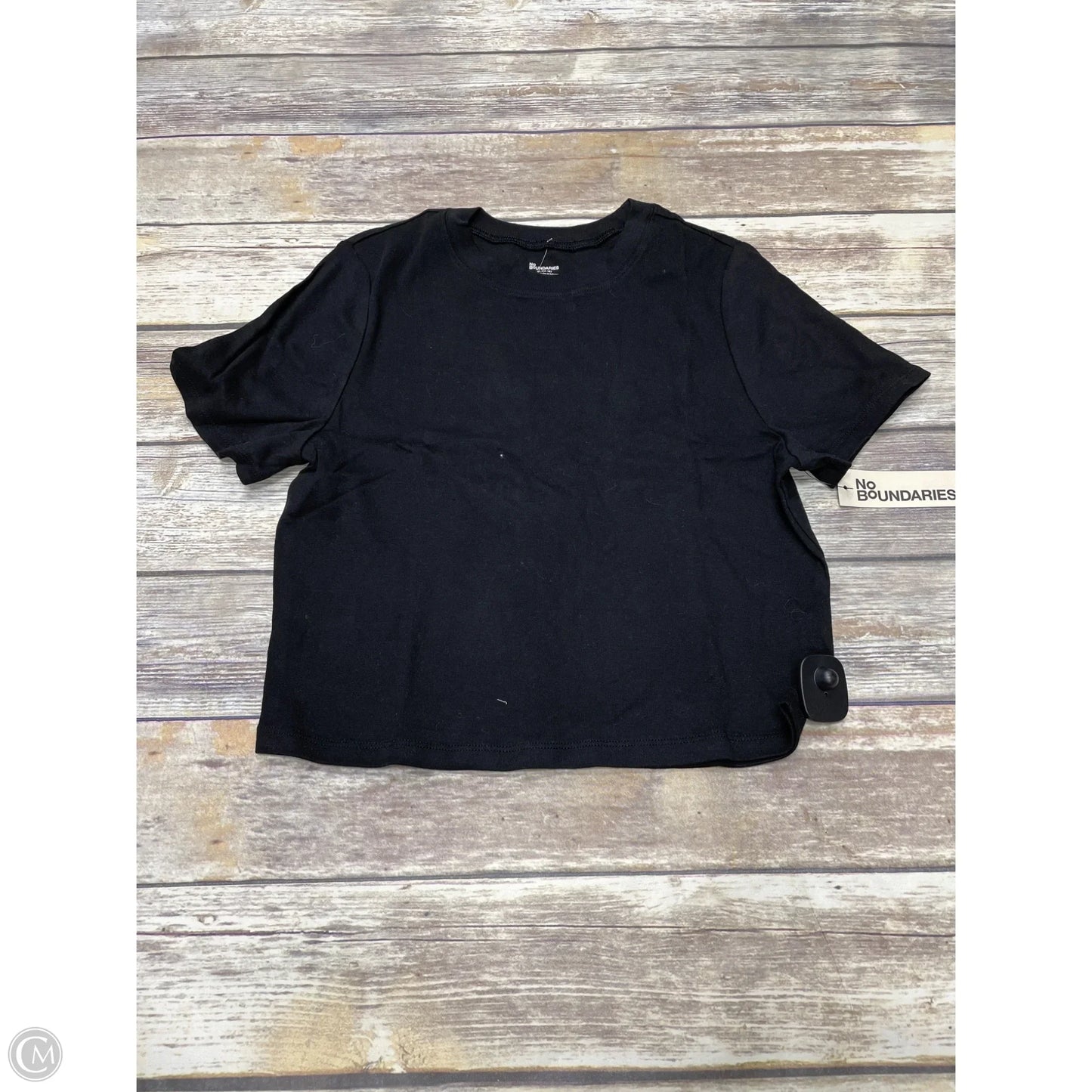 Top Short Sleeve Basic By No Boundaries In Black, Size: Xl