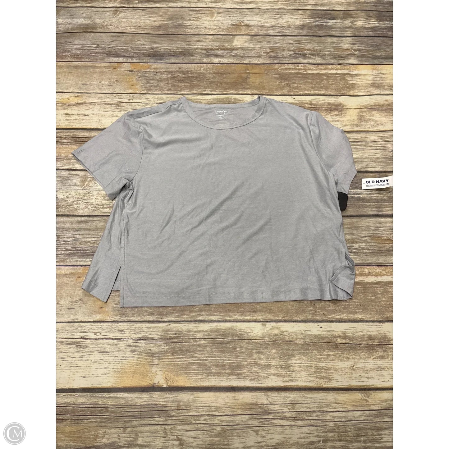 Athletic Top Short Sleeve By Old Navy In Grey, Size: S
