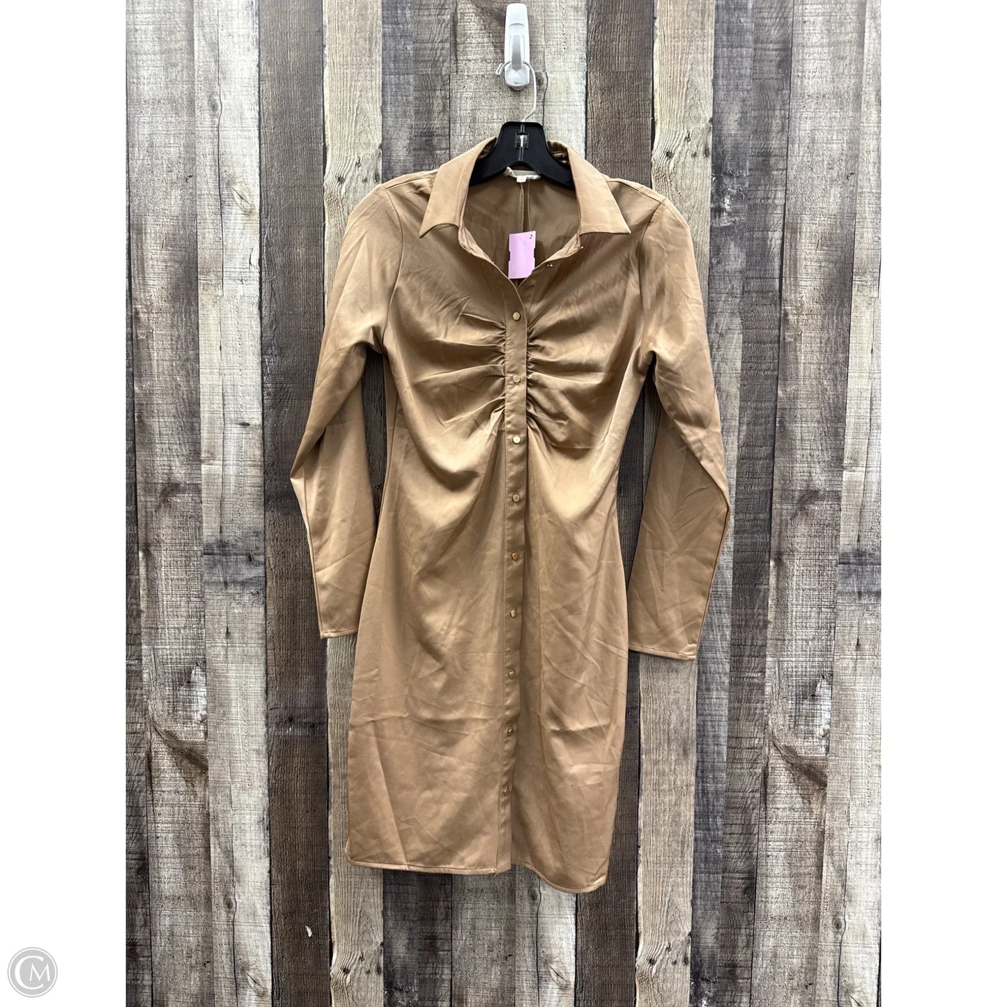 Dress Casual Midi By Melloday In Tan, Size: S