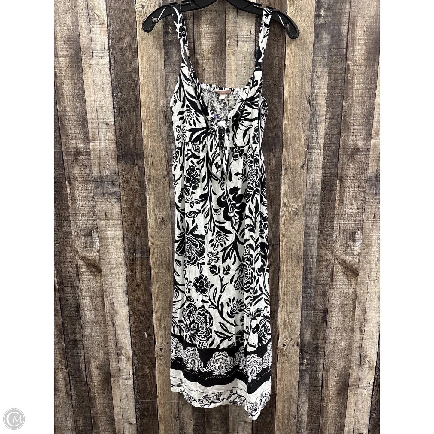 Dress Casual Midi By Knox Rose In Black & White, Size: S
