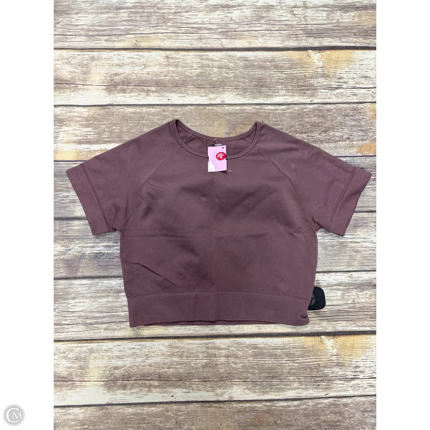 Athletic Top Short Sleeve By Cmf In Mauve, Size: L