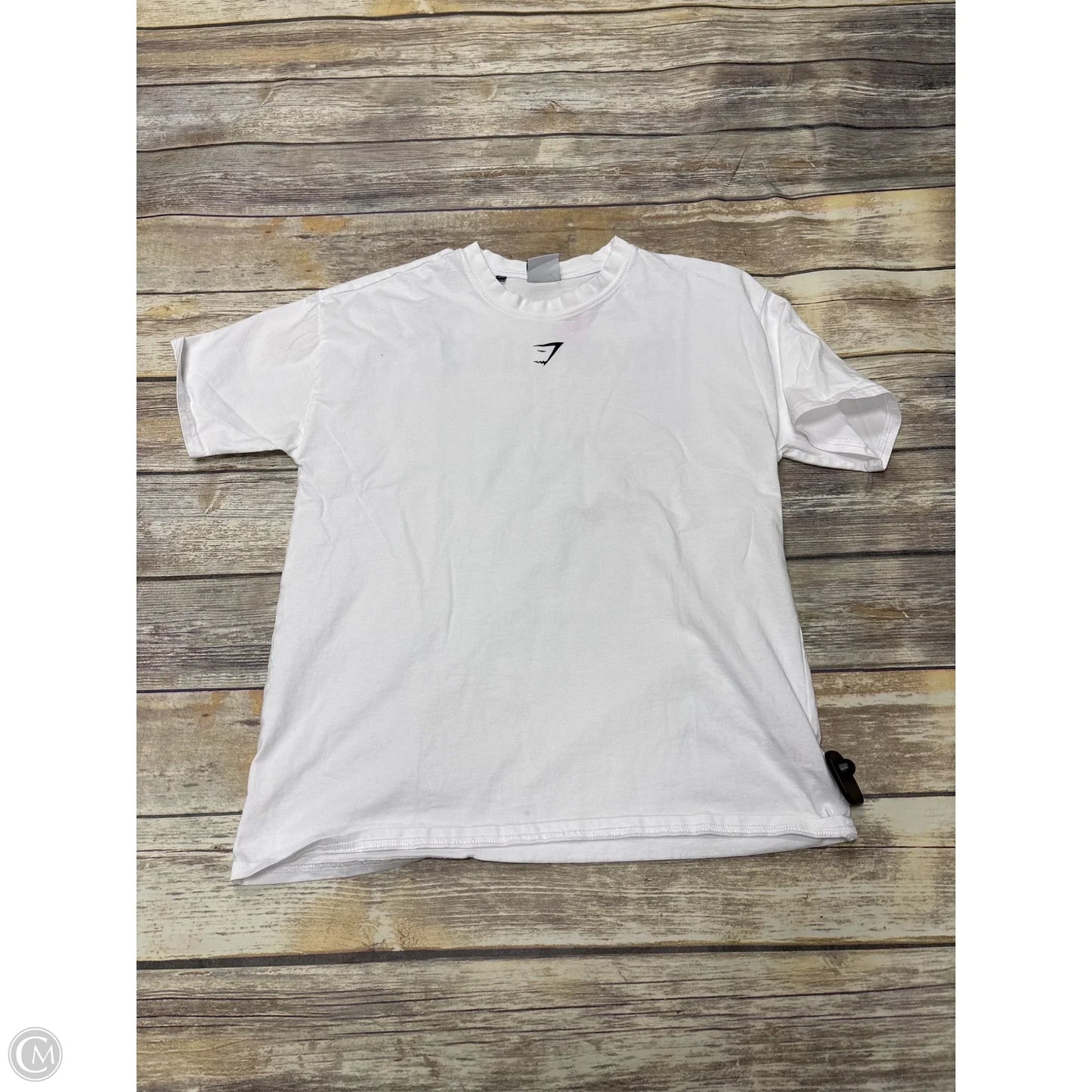 Athletic Top Short Sleeve By Gym Shark In White, Size: S