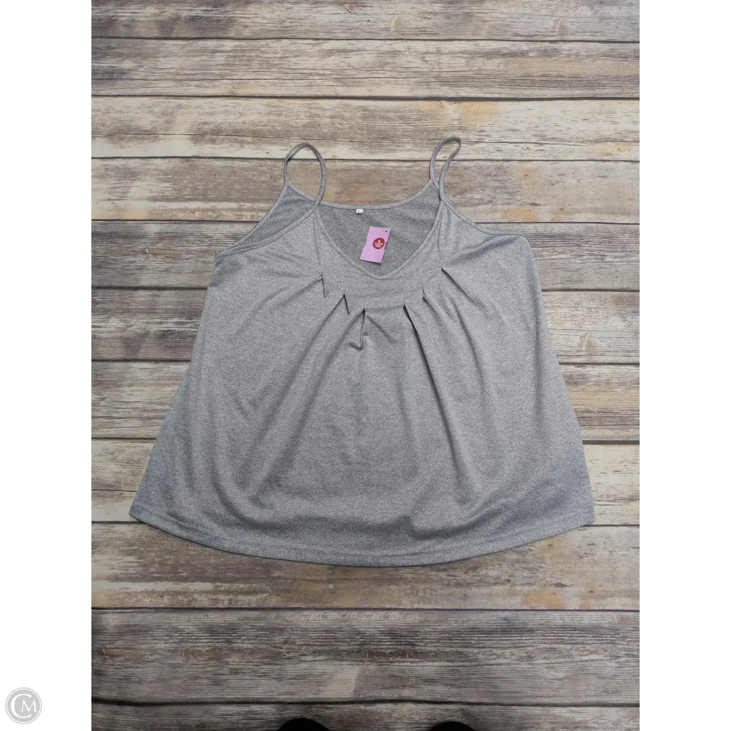 Top Sleeveless By Cmf In Grey, Size: L