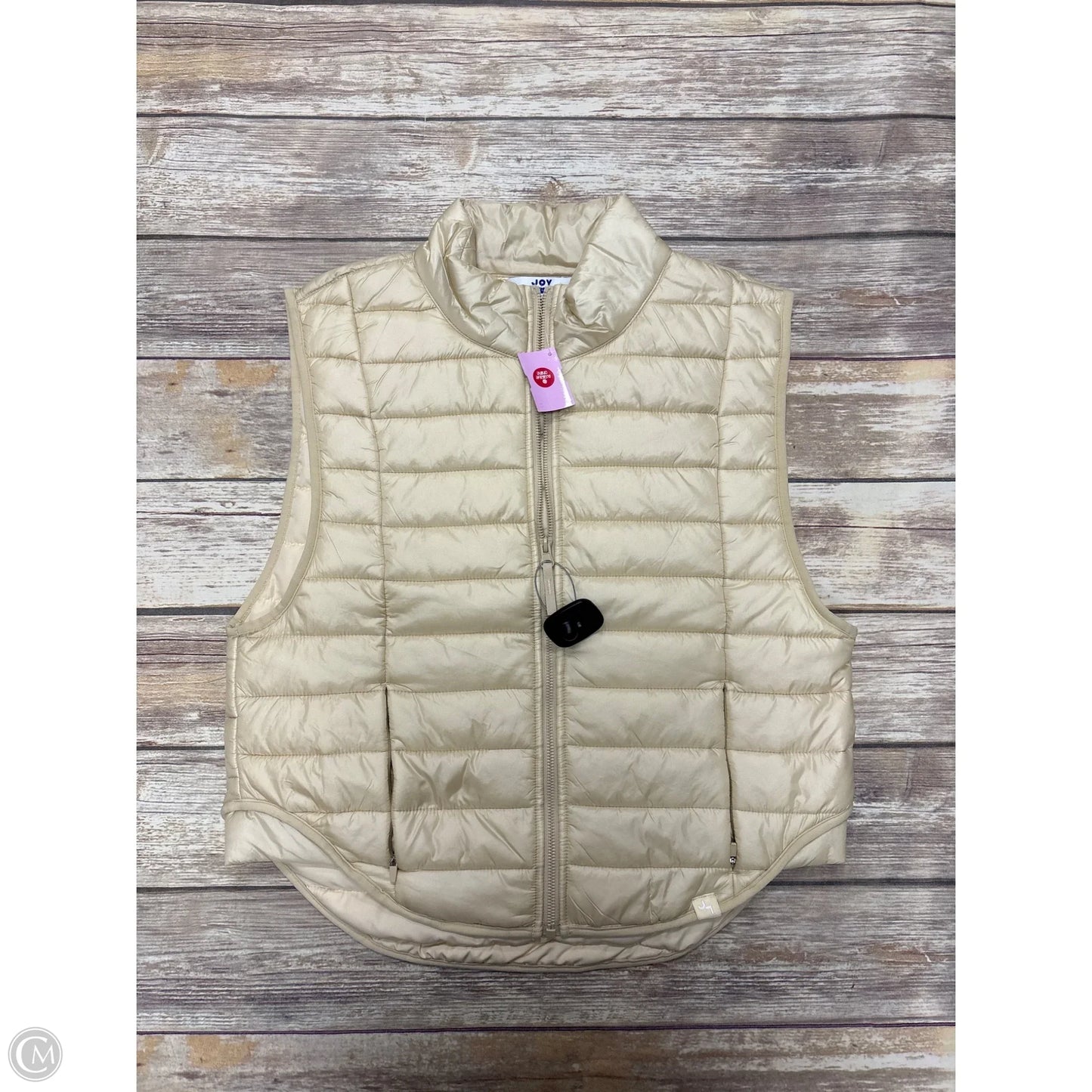 Vest Puffer & Quilted By Joy Lab In Gold, Size: M