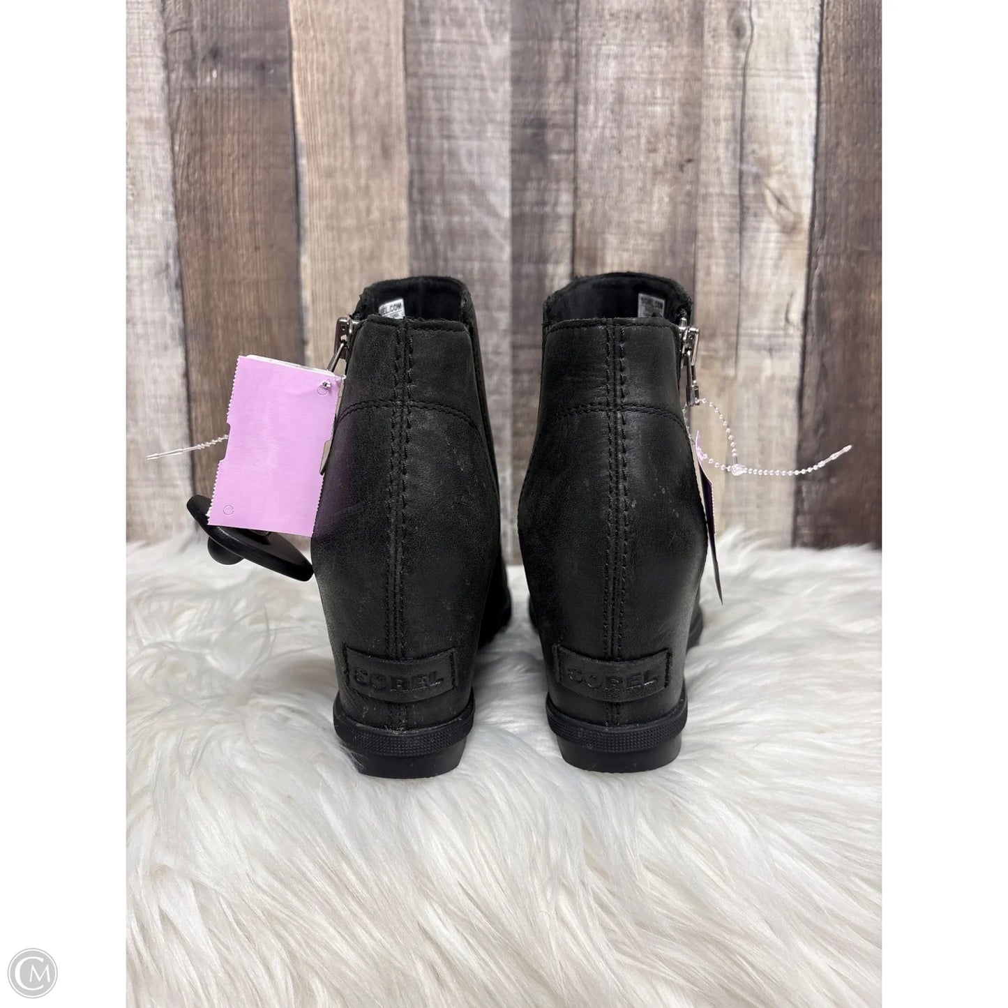 Boots Ankle Heels By Sorel In Black, Size: 8.5