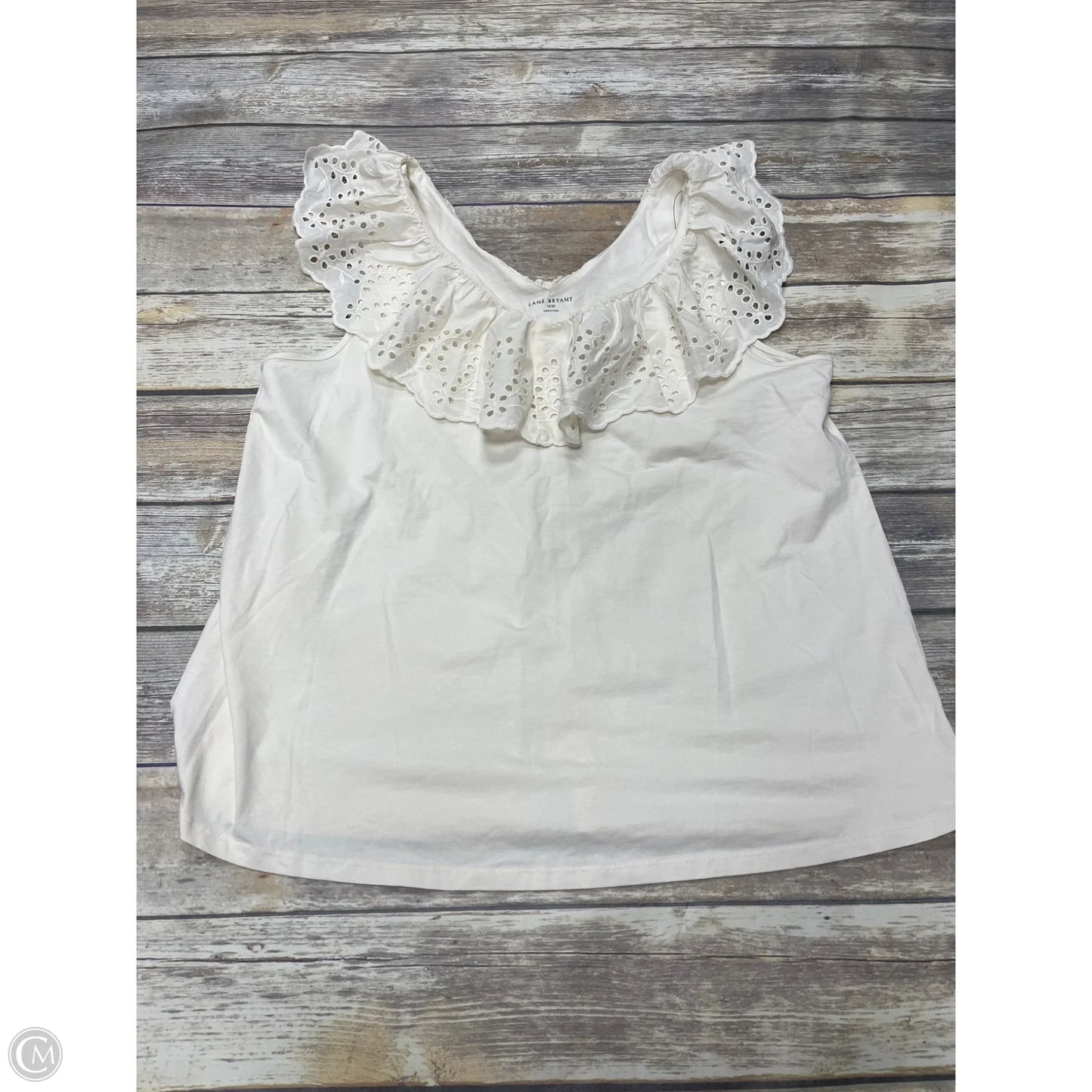 Top Sleeveless By Lane Bryant In Beige, Size: 1x