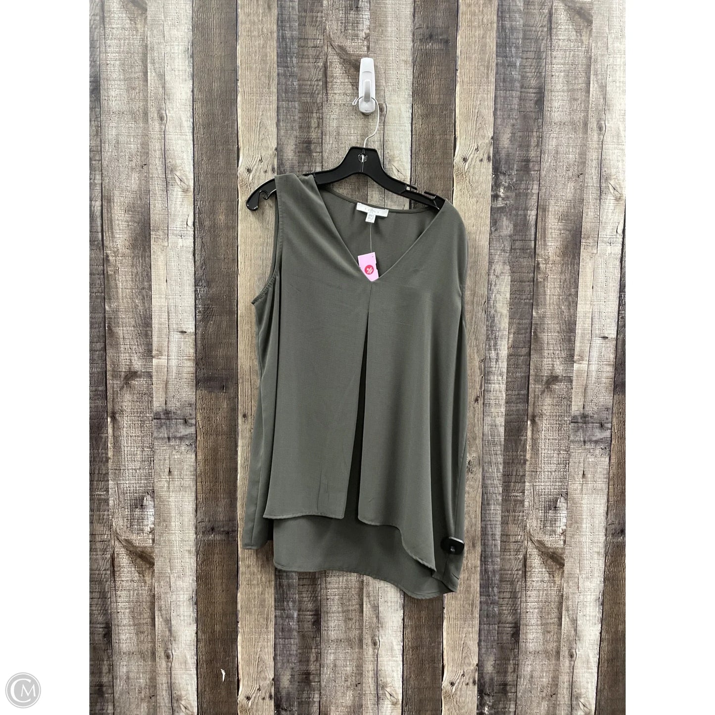 Top Sleeveless By Fever In Green, Size: L