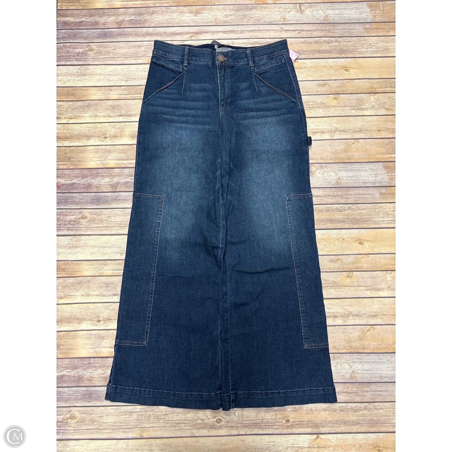 Jeans Wide Leg By Wit & Wisdom In Blue Denim, Size: 14