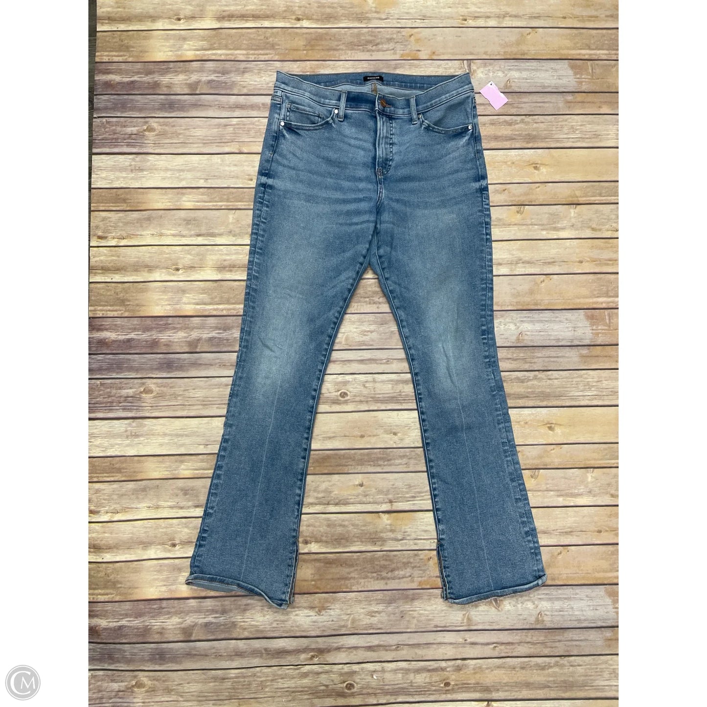 Jeans Skinny By Express In Blue Denim, Size: 12