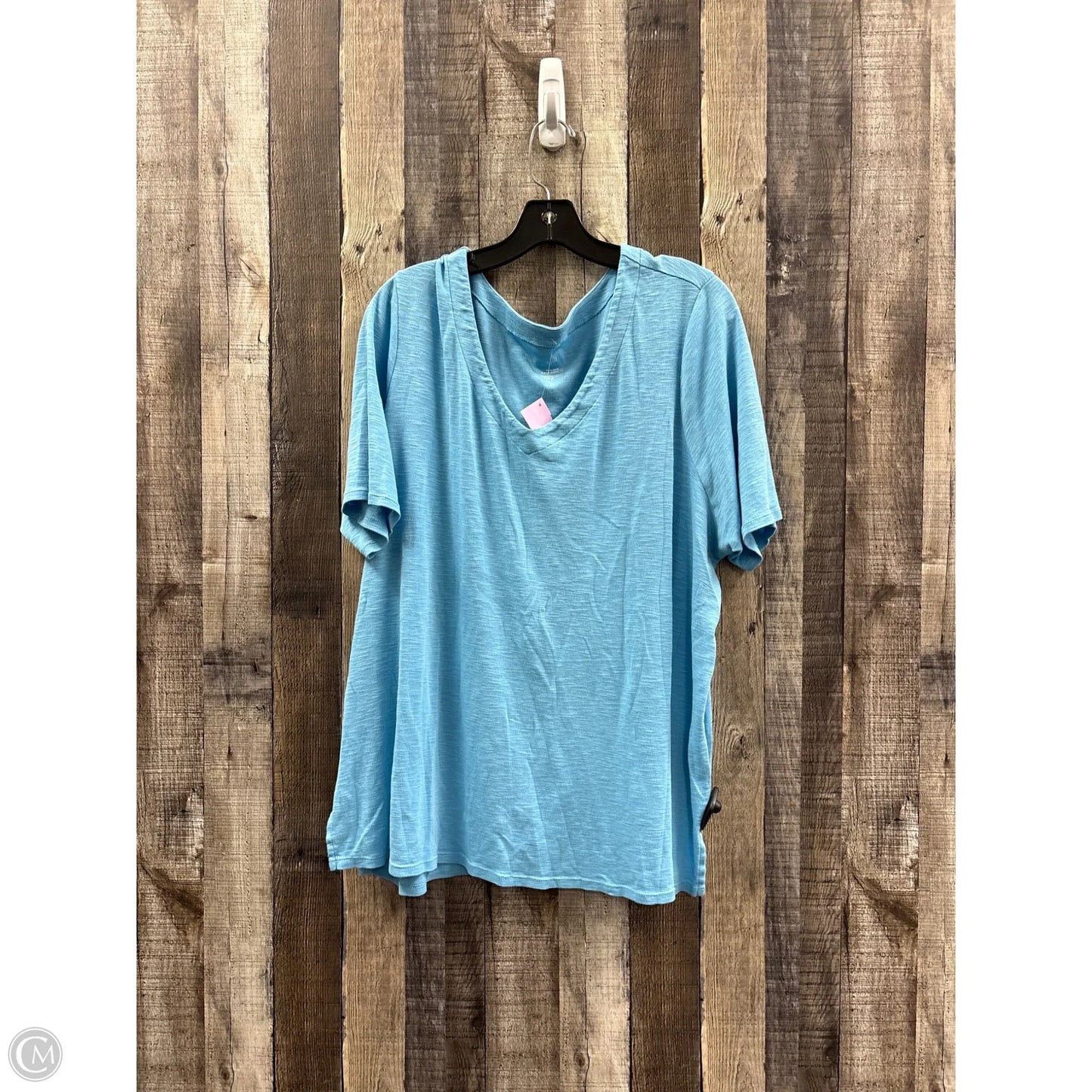 Top Short Sleeve Basic By J. Jill In Blue, Size: 3x