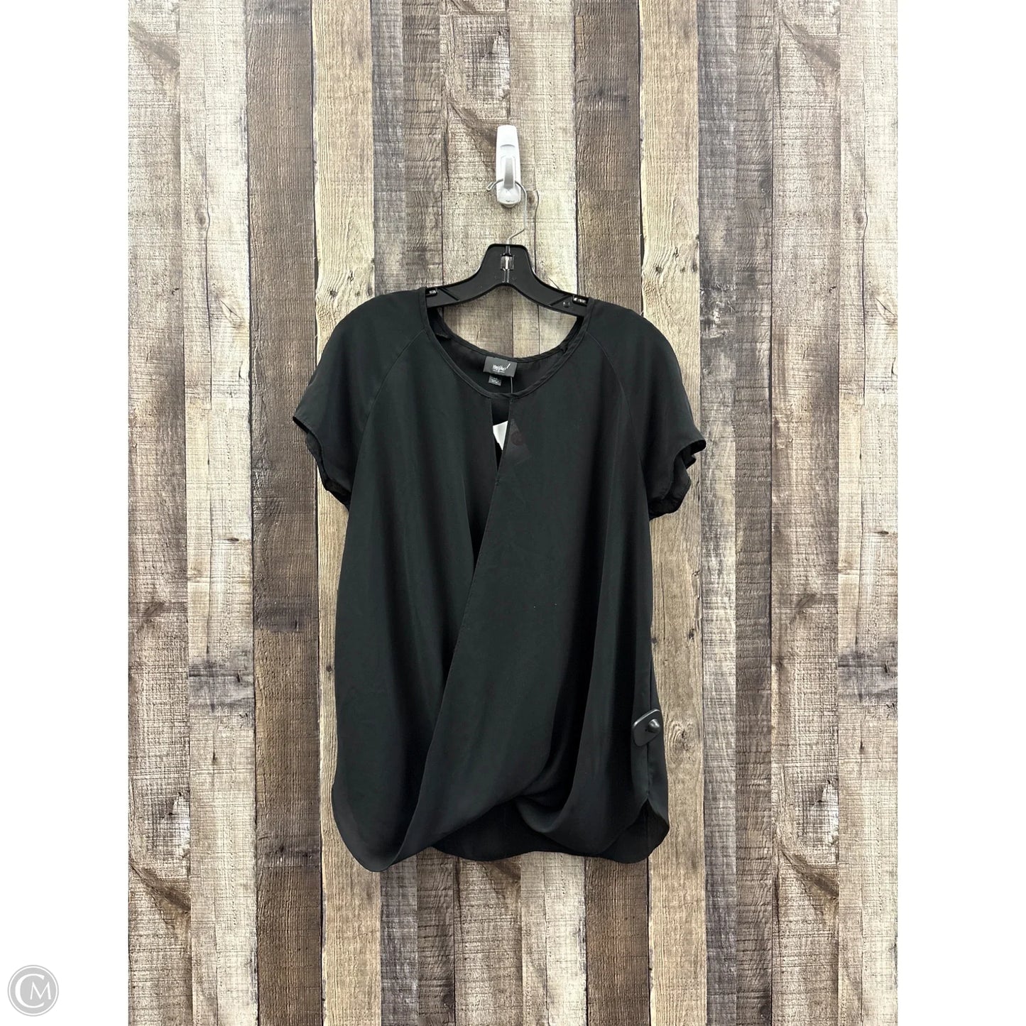 Top Short Sleeve By Mossimo In Black, Size: L