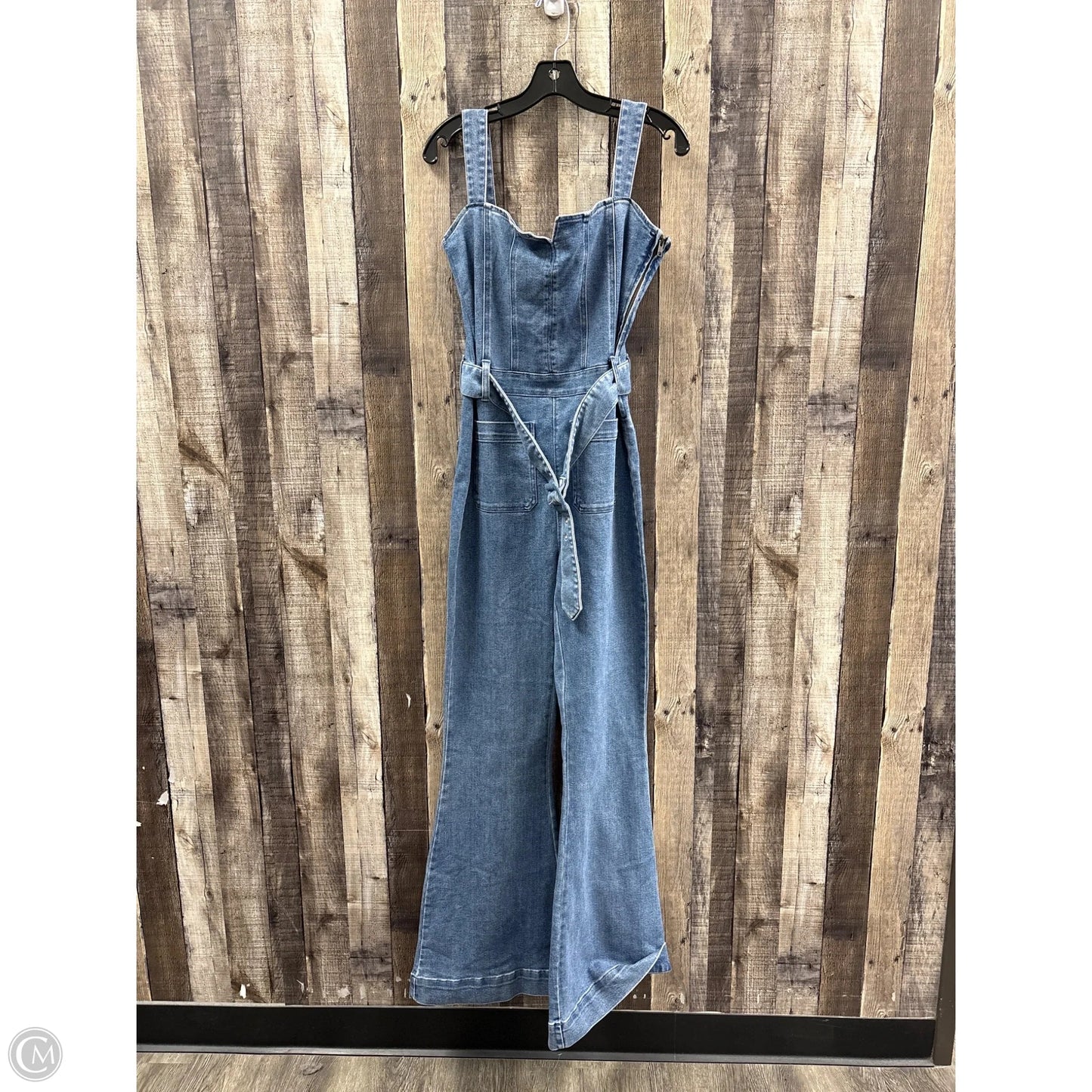 Jumpsuit By Mumu In Blue Denim, Size: Xl