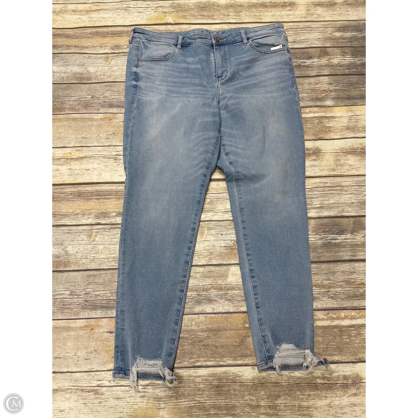 Jeans Skinny By American Eagle In Blue Denim, Size: 20