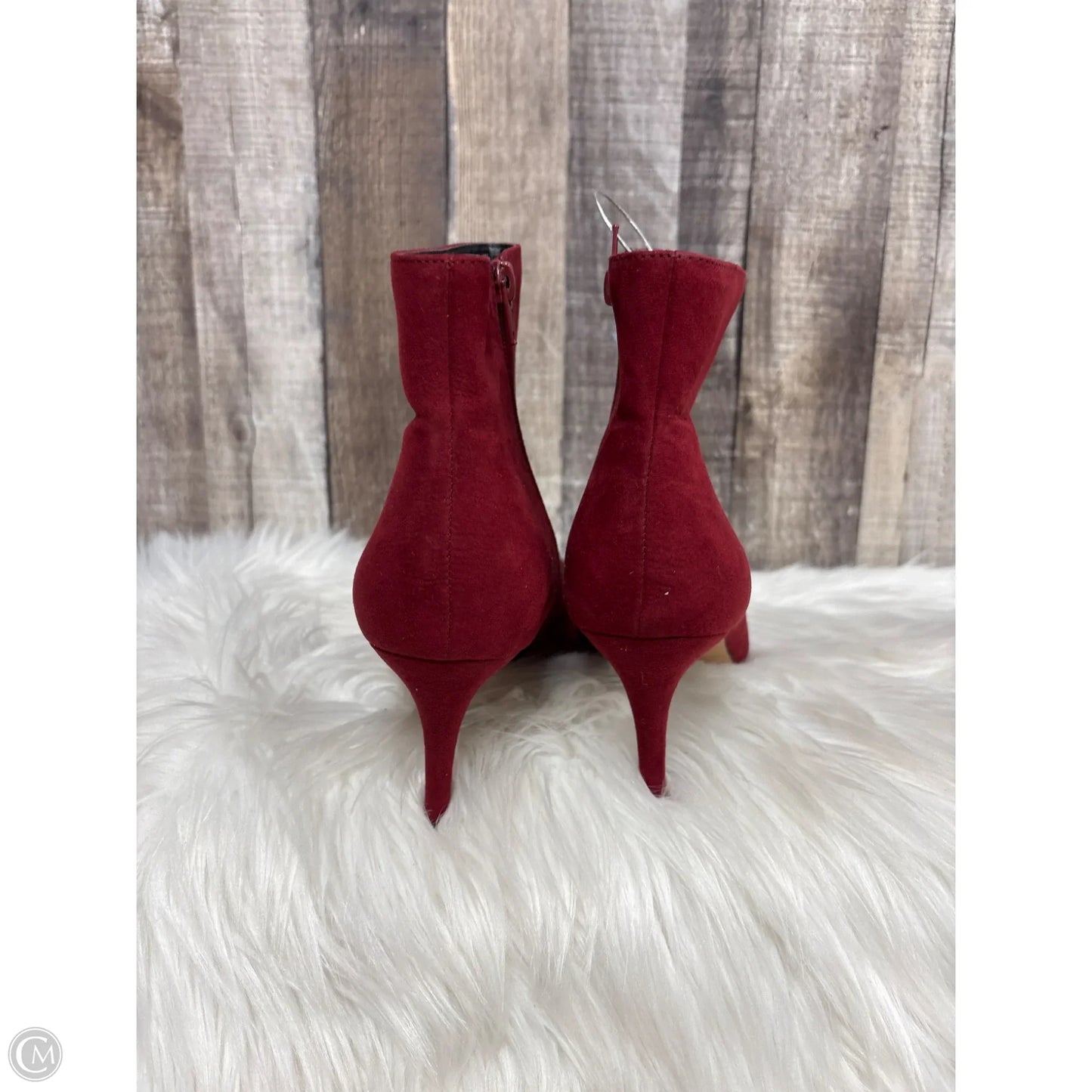Boots Ankle Heels By Express In Red, Size: 9