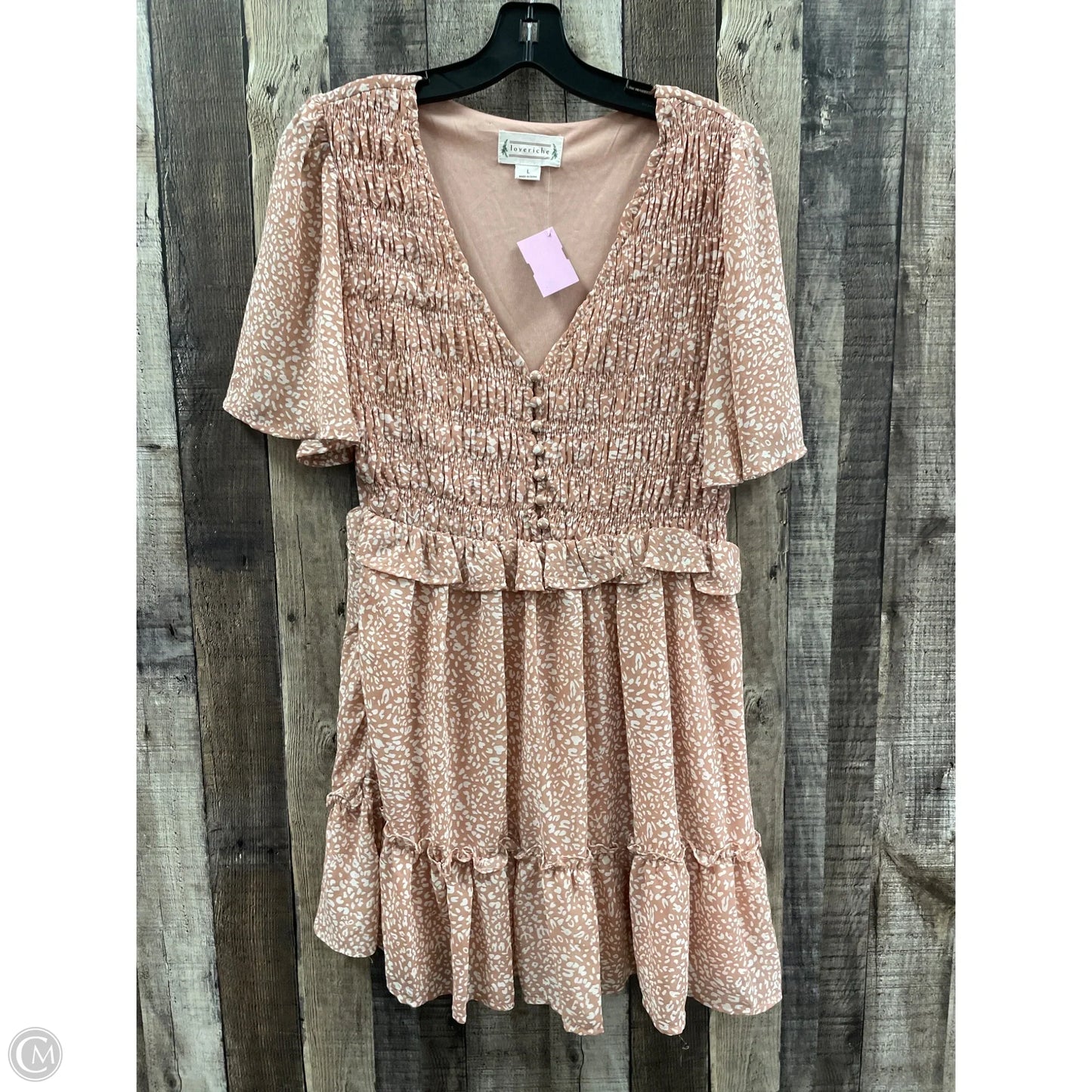 Dress Casual Short By Loveriche In Pink, Size: L