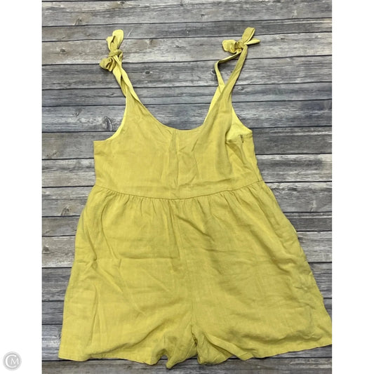 Romper By Pink Lily In Yellow, Size: Xl
