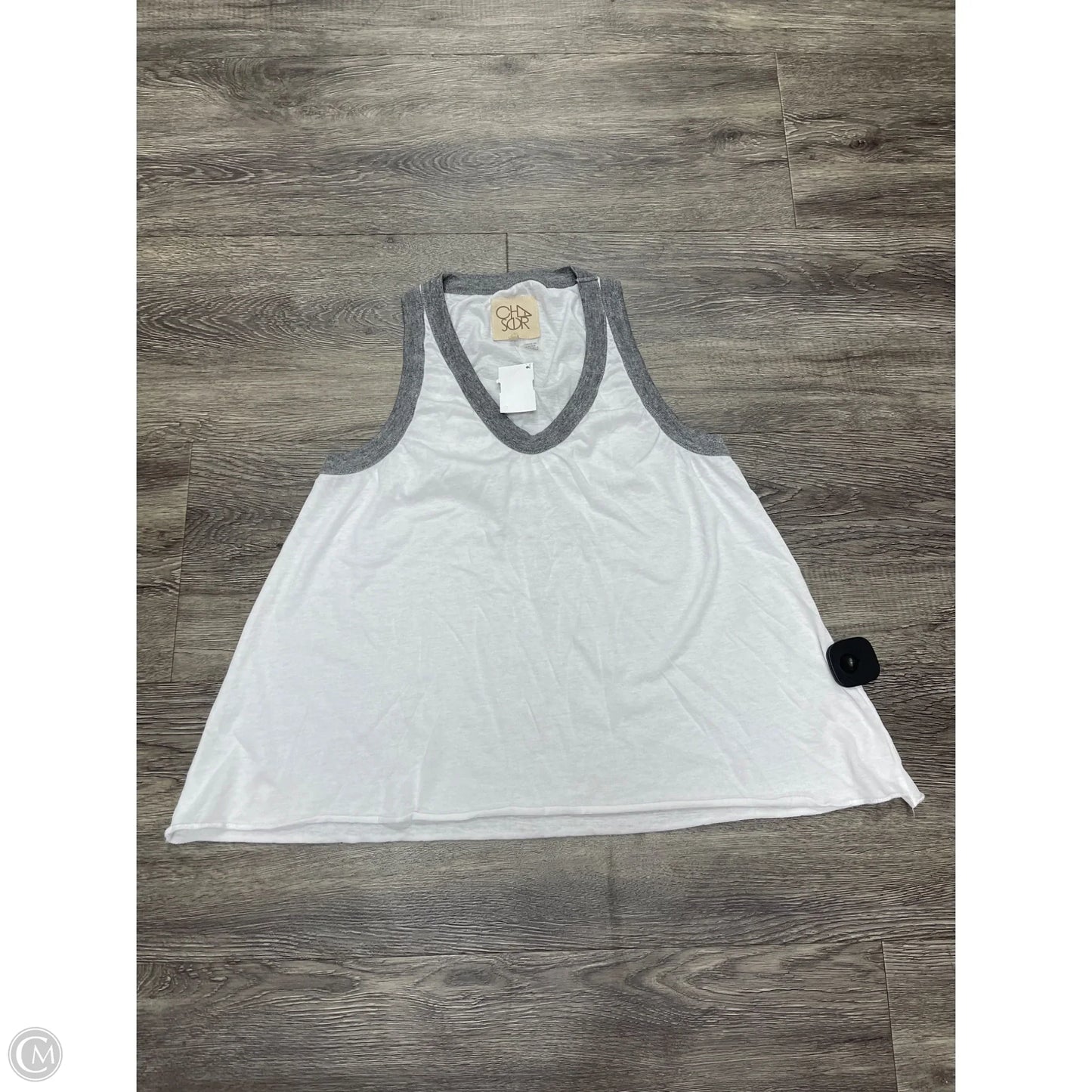 Tank Top By Chaser In Grey & White, Size: M