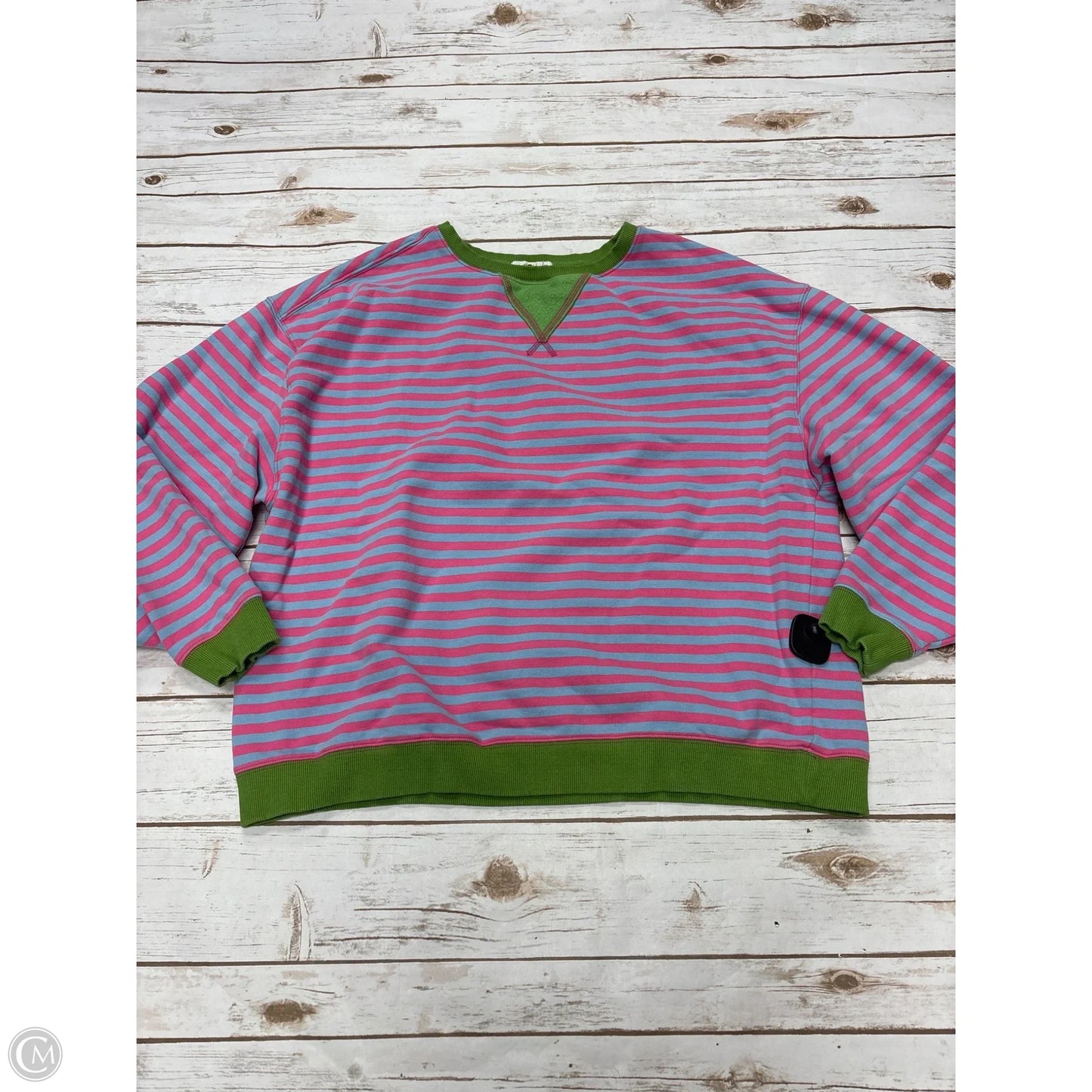 Sweatshirt Crewneck By Natural Life In Striped Pattern, Size: S