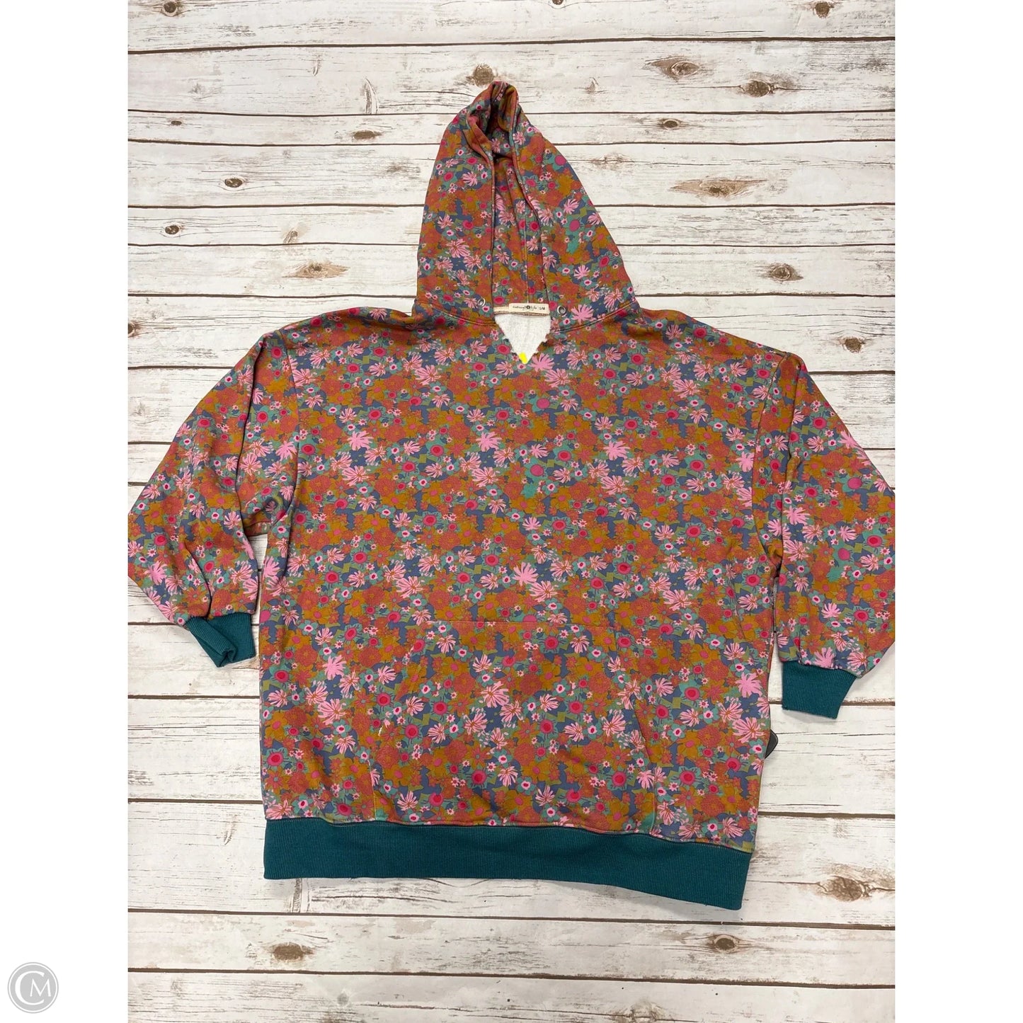 Sweatshirt Hoodie By Natural Life In Floral Print, Size: S