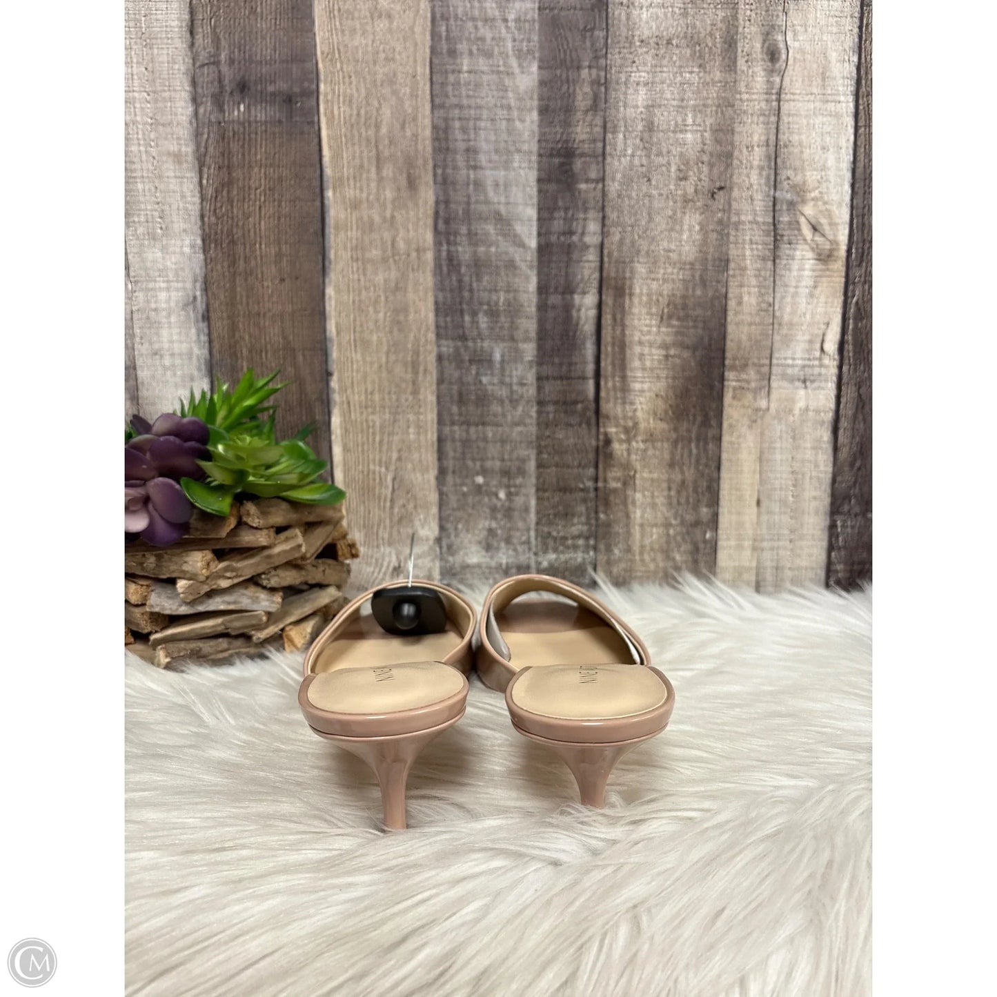 Sandals Heels Kitten By Nine West In Beige, Size: 10