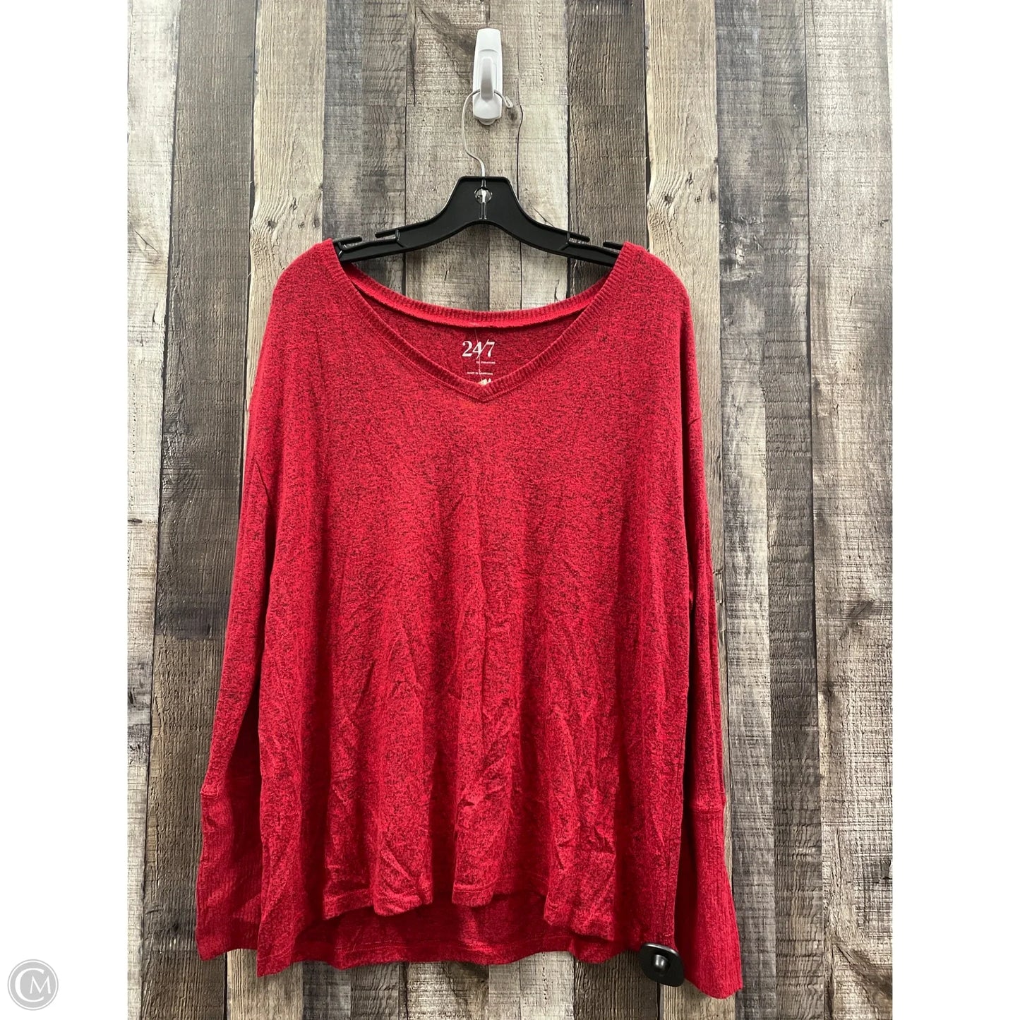 Top Long Sleeve By Maurices In Red, Size: L