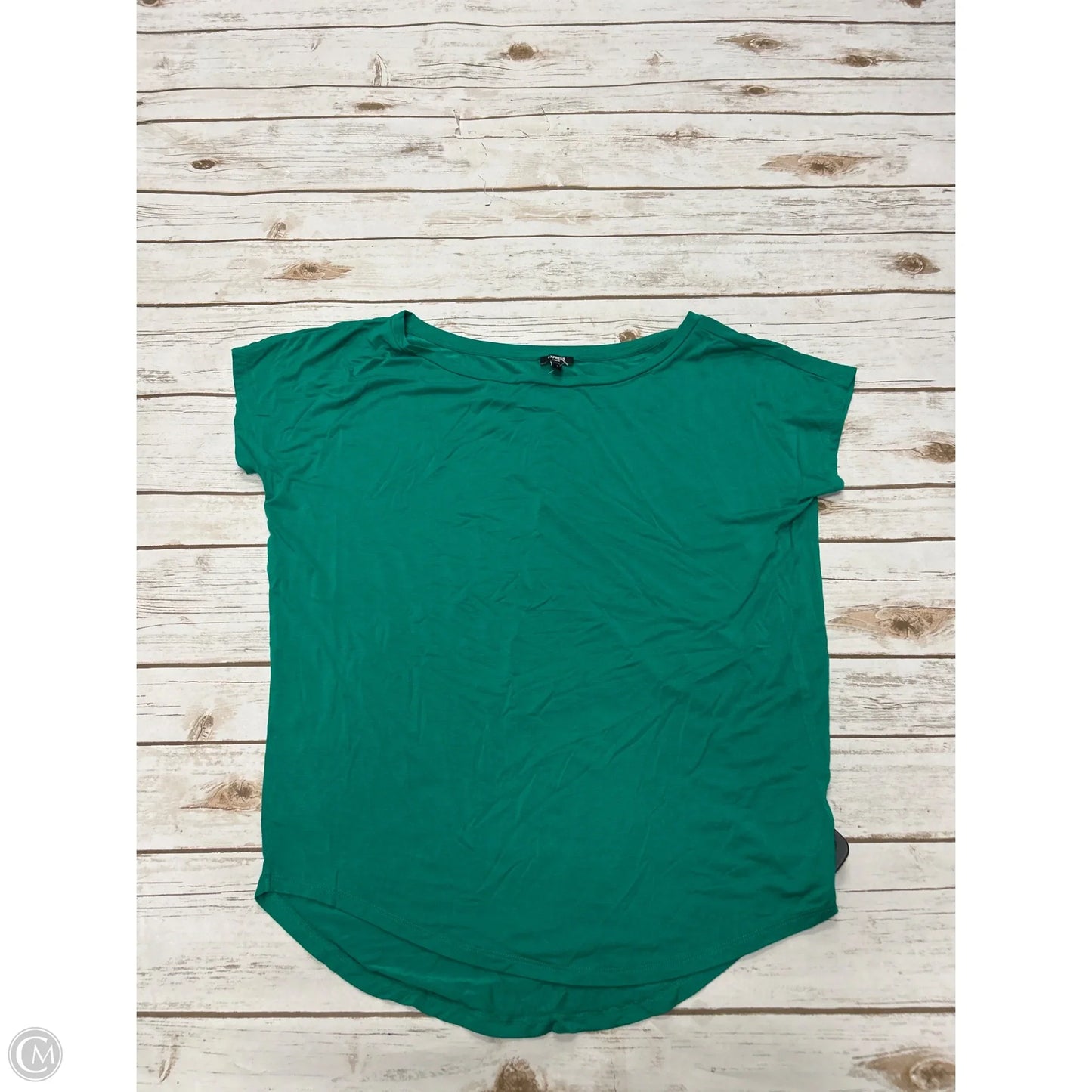 Top Short Sleeve By Express In Green, Size: S