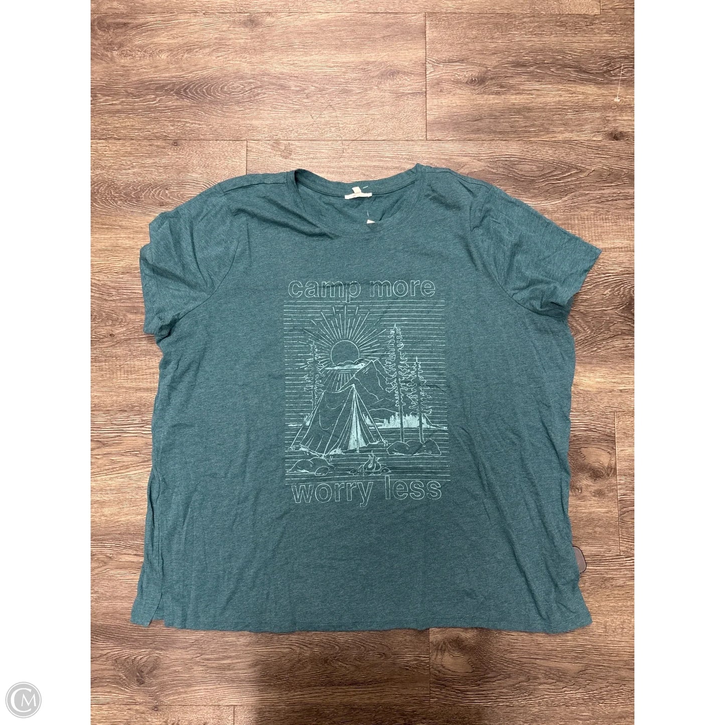 Top Short Sleeve By Maurices In Blue, Size: 3x