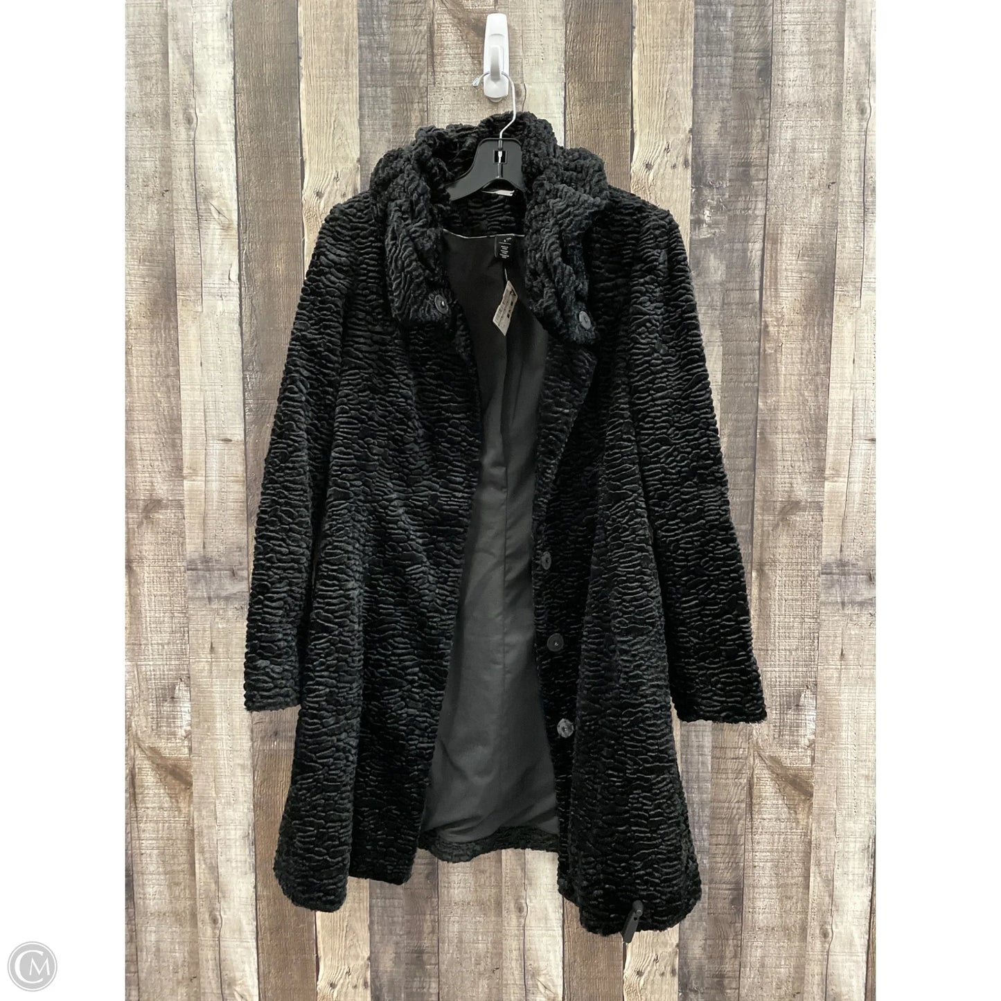 Coat Faux Fur & Sherpa By White House Black Market In Black, Size: S