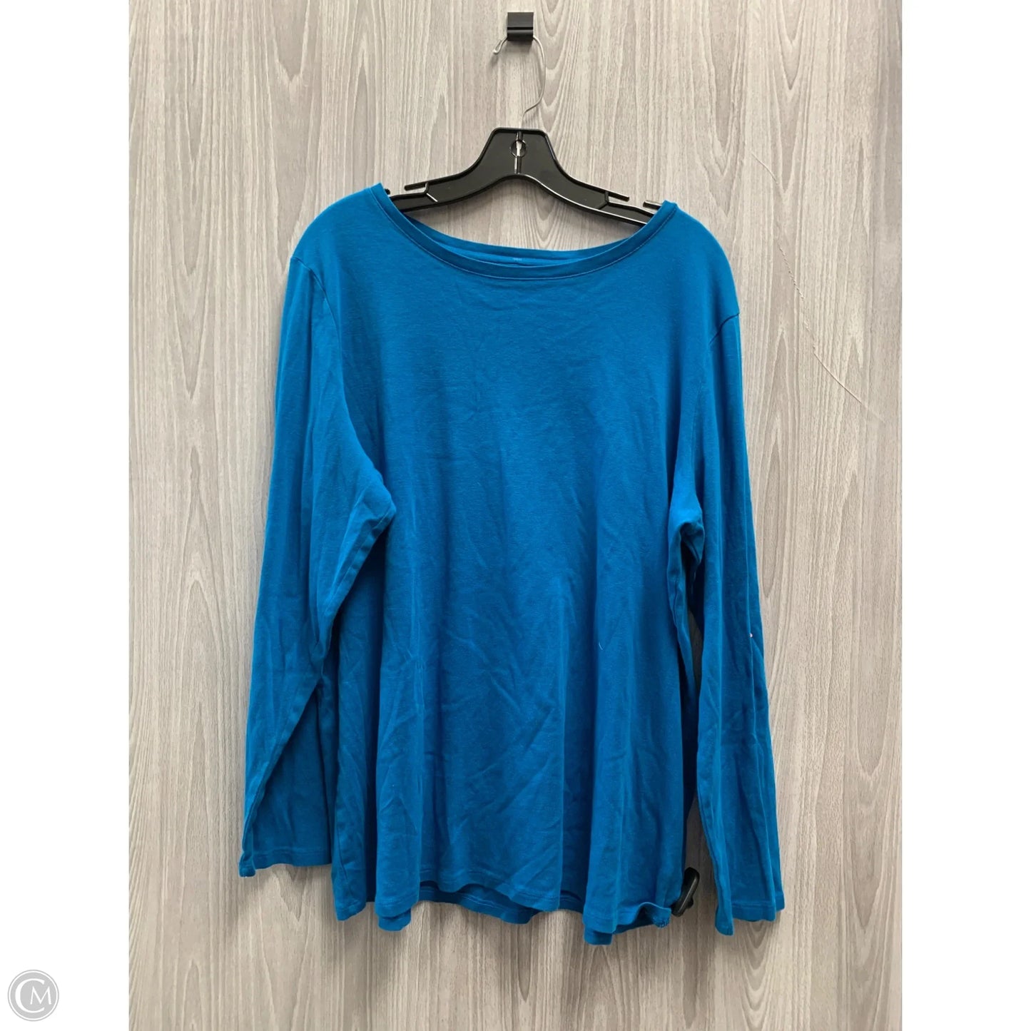 Top Long Sleeve Basic By Massini In Blue, Size: 3x