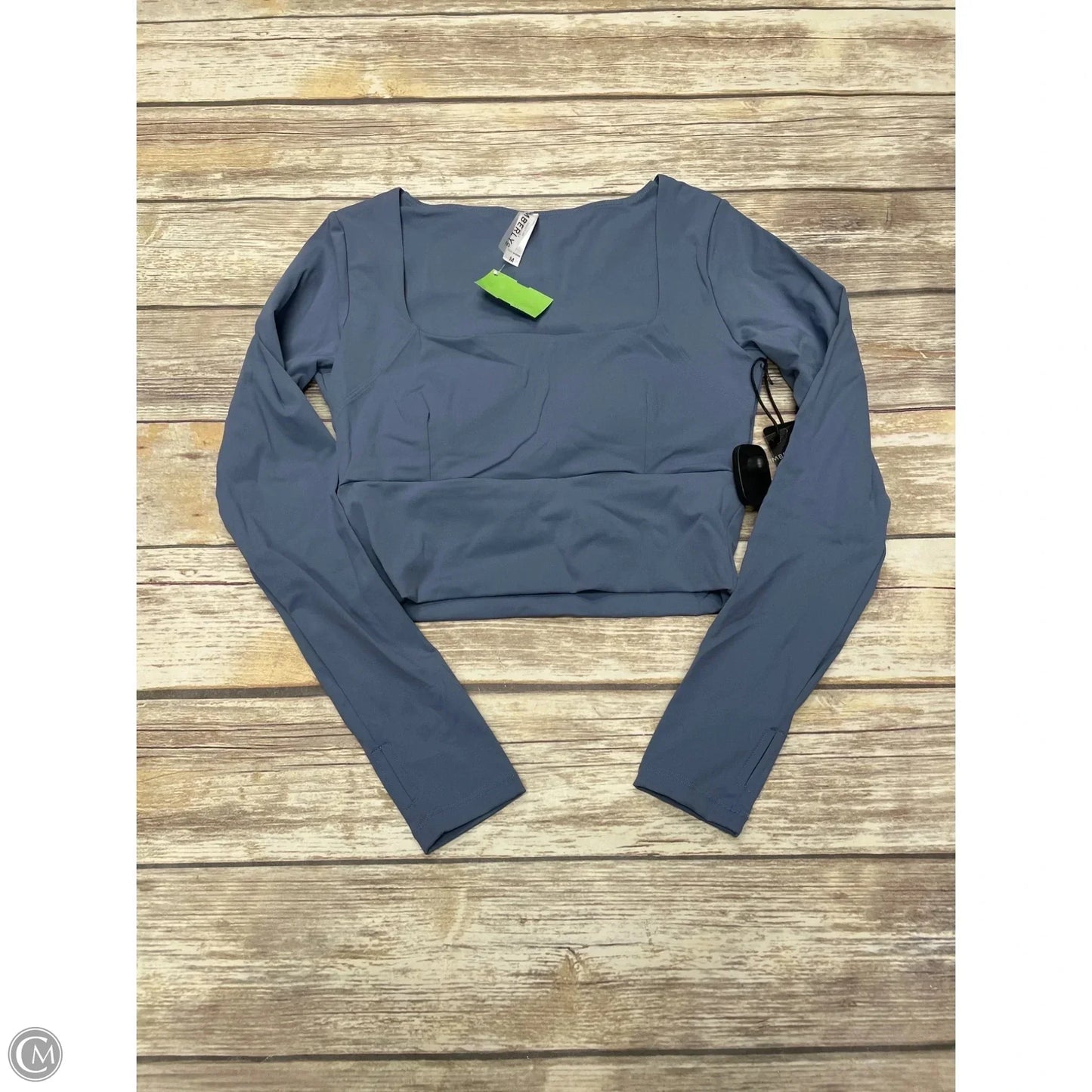 Athletic Top Long Sleeve Crewneck By Cmc In Blue, Size: M