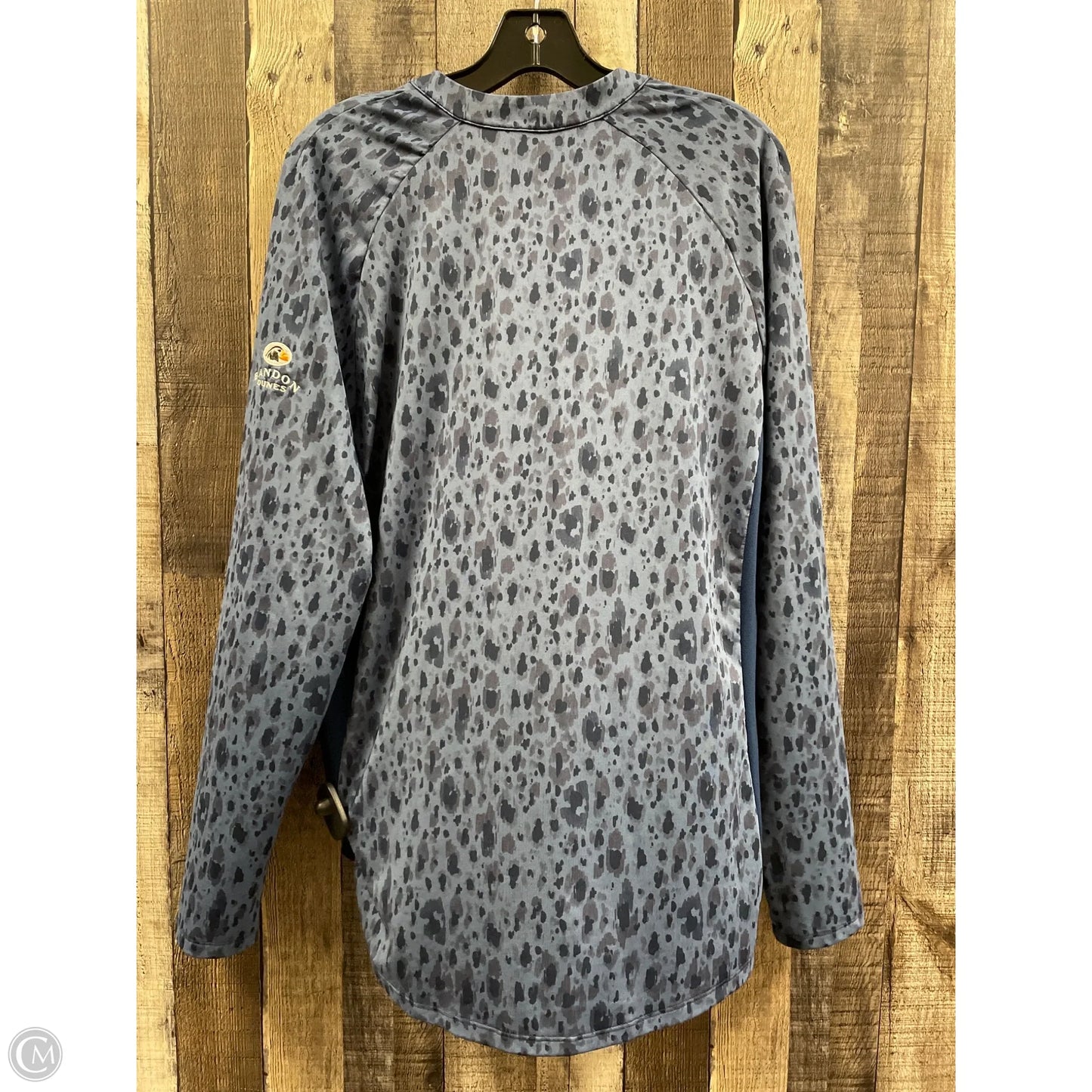 Athletic Top Long Sleeve Collar By Adidas In Blue, Size: Xl