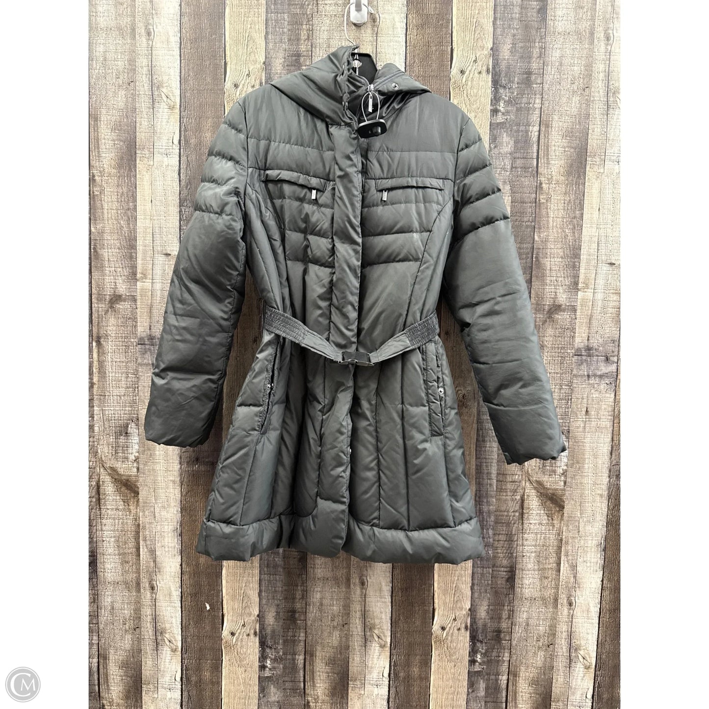 Coat Puffer & Quilted By Cole-haan In Grey, Size: S
