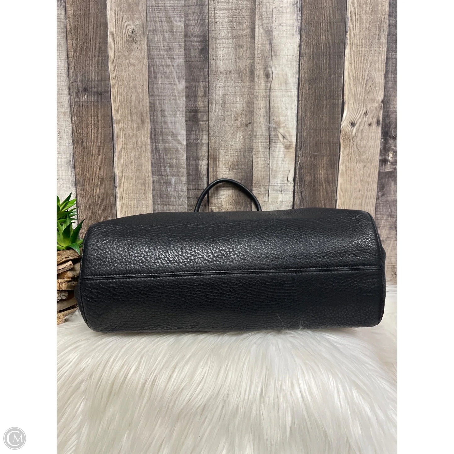 Handbag Leather By Ellen Tracy, Size: Medium