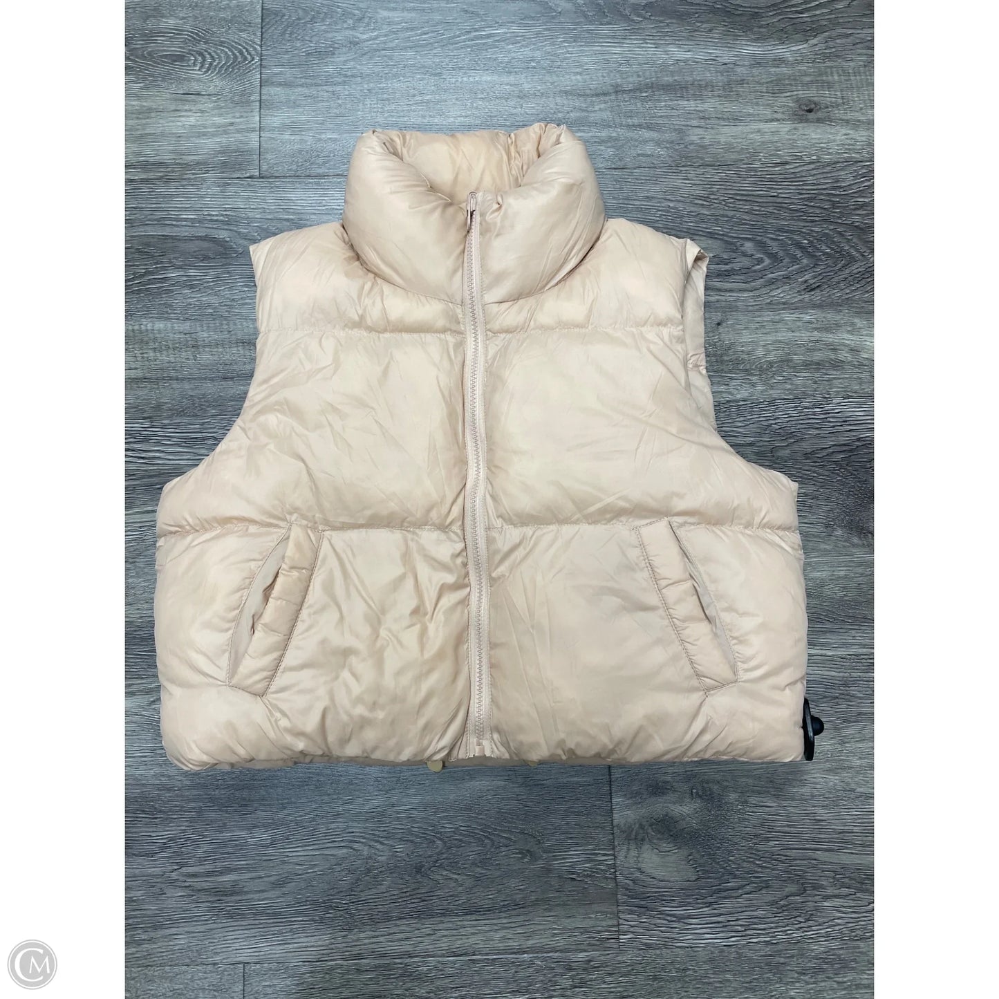 Vest Puffer & Quilted By Automet In Tan, Size: S