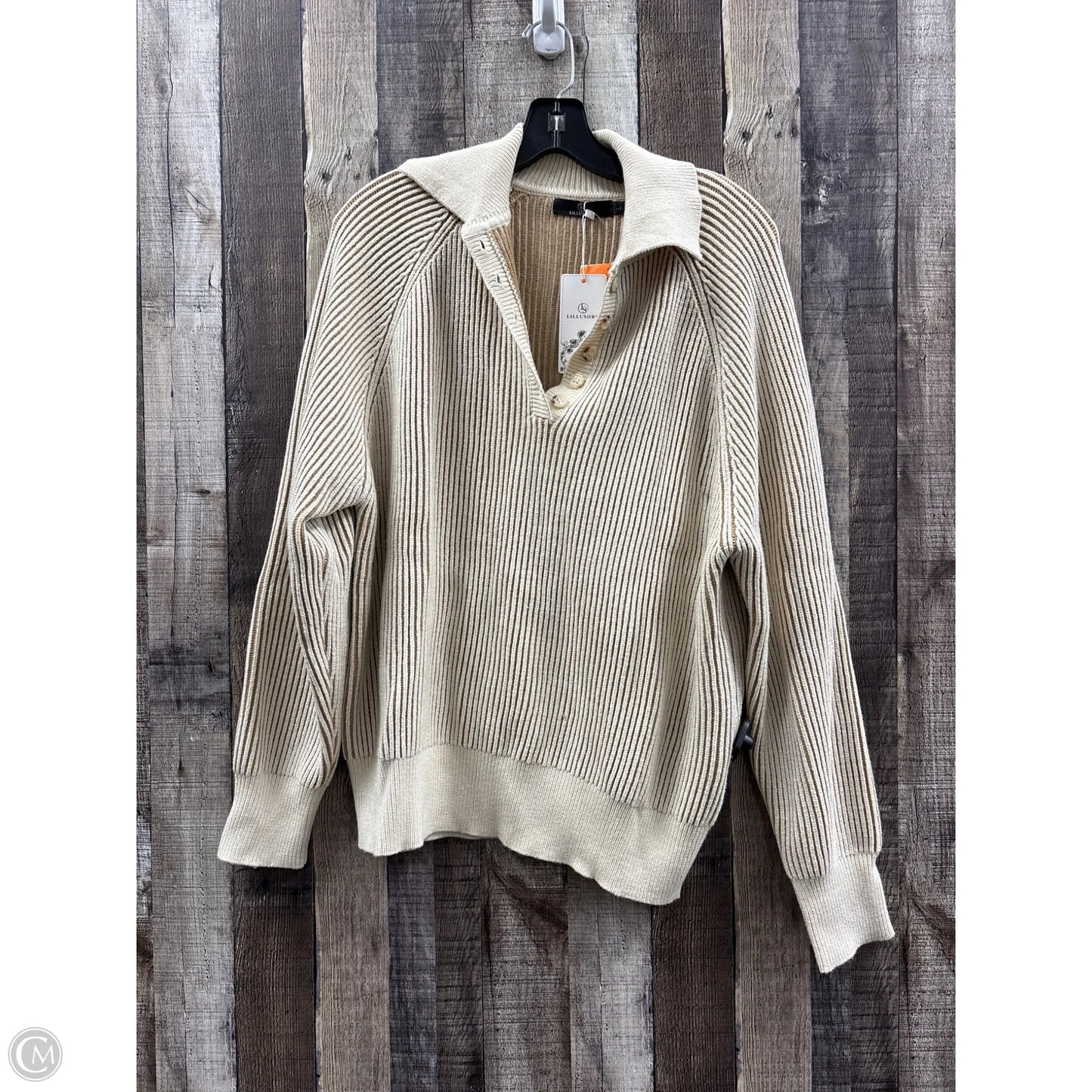Sweater By Lillusory In Tan, Size: L