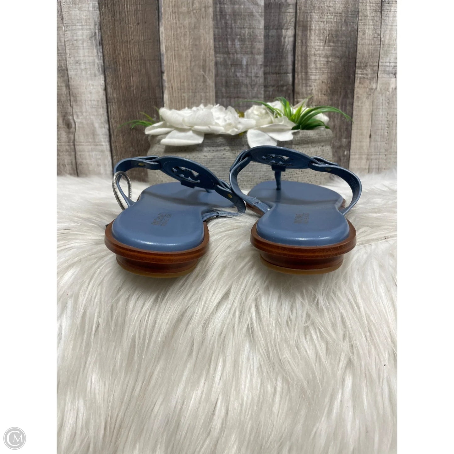 Sandals Designer By Michael Kors In Blue, Size: 8.5