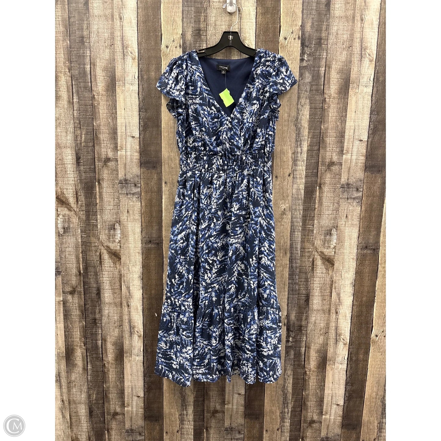 Dress Casual Maxi By Tahari In Blue, Size: L