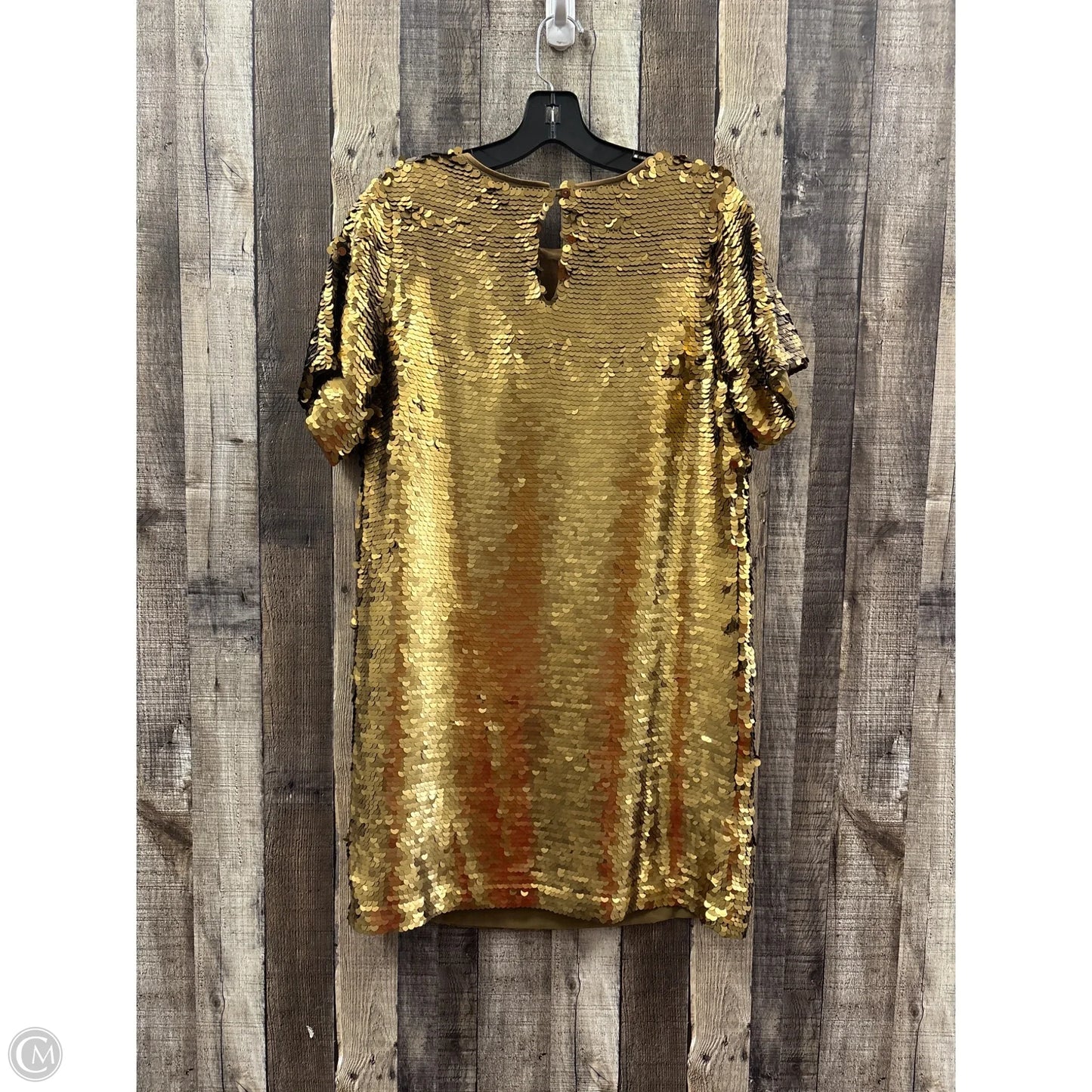 Dress Party Midi By Cme In Gold, Size: Xs