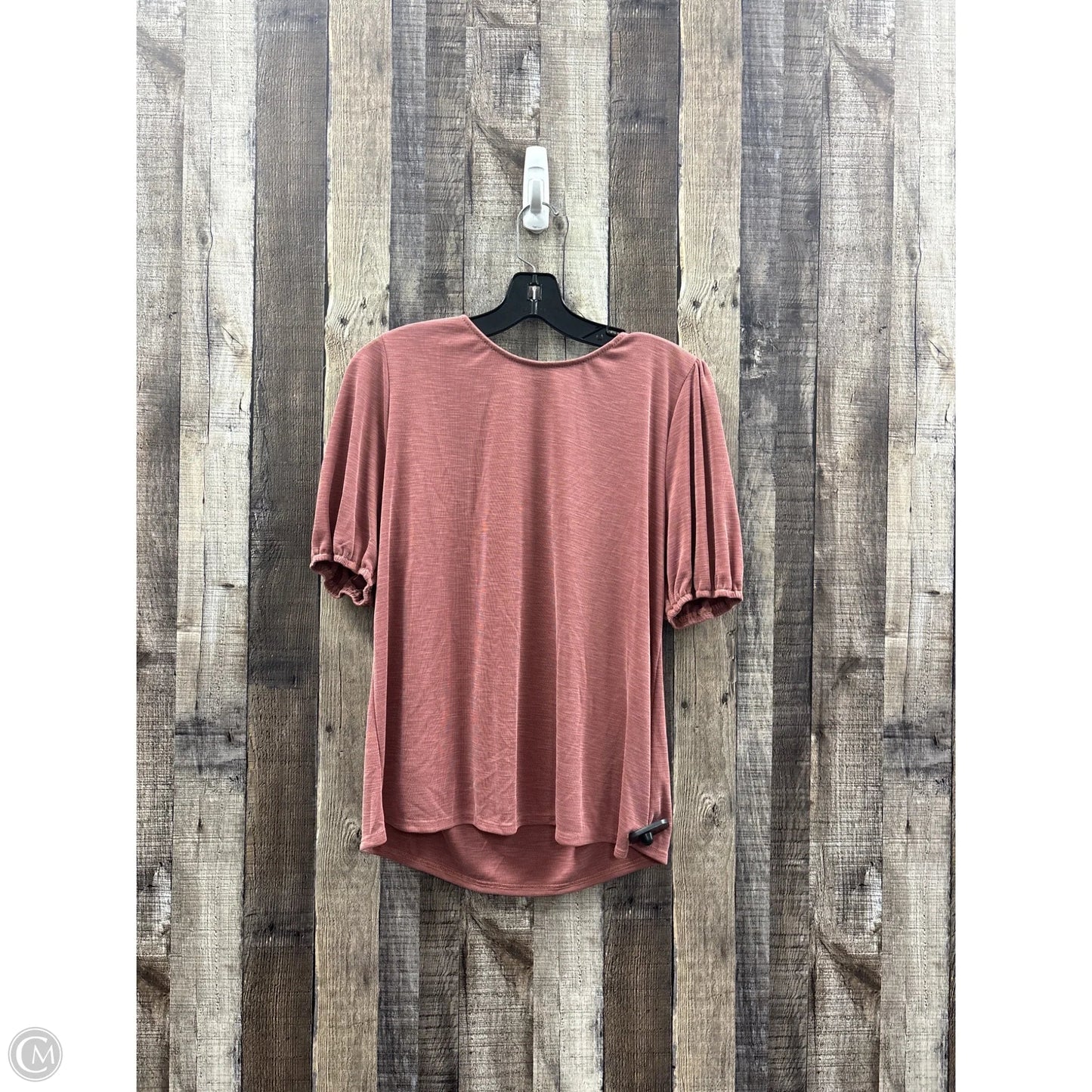 Top Short Sleeve By Green Envelope In Pink, Size: L
