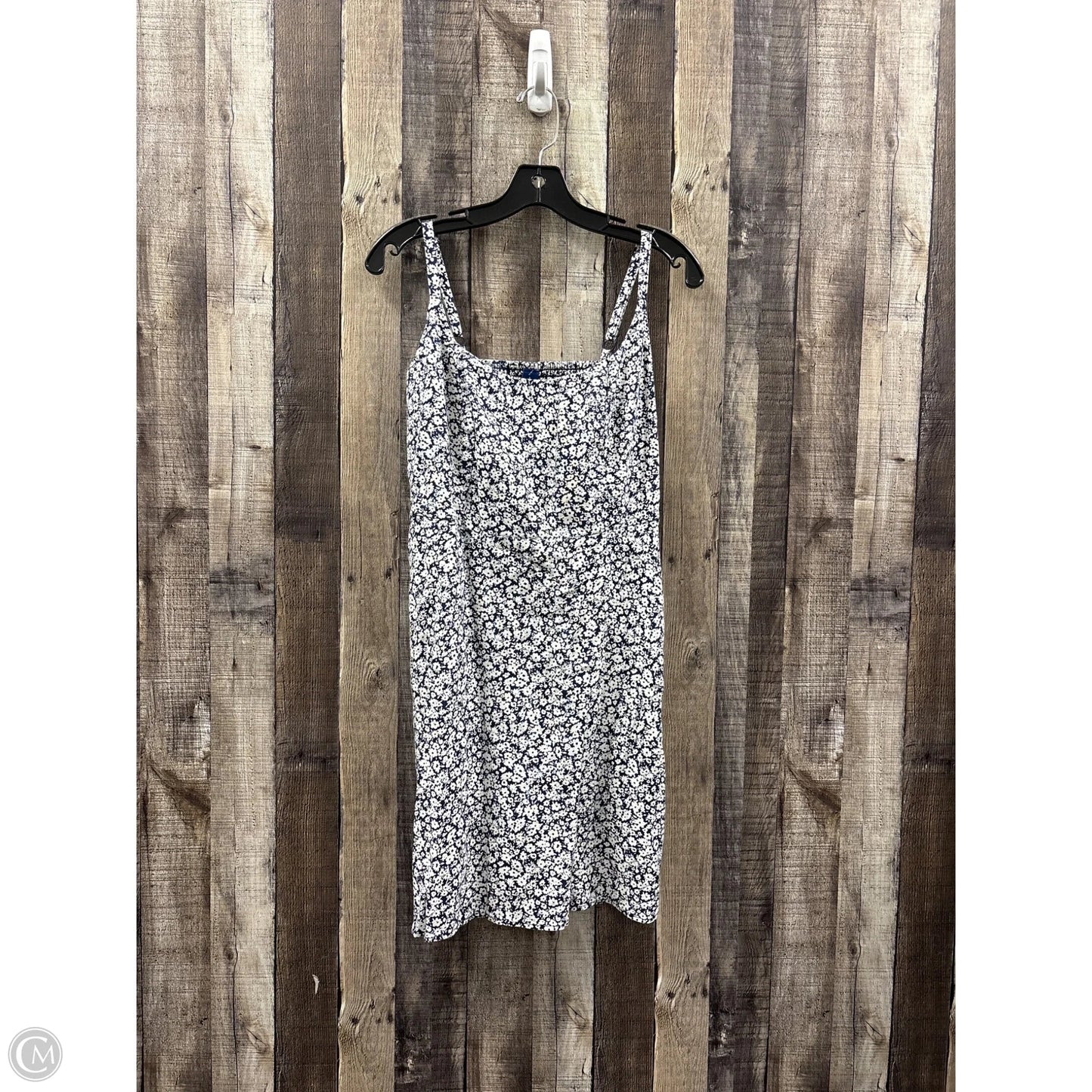 Dress Casual Midi By Old Navy In Blue & White, Size: L