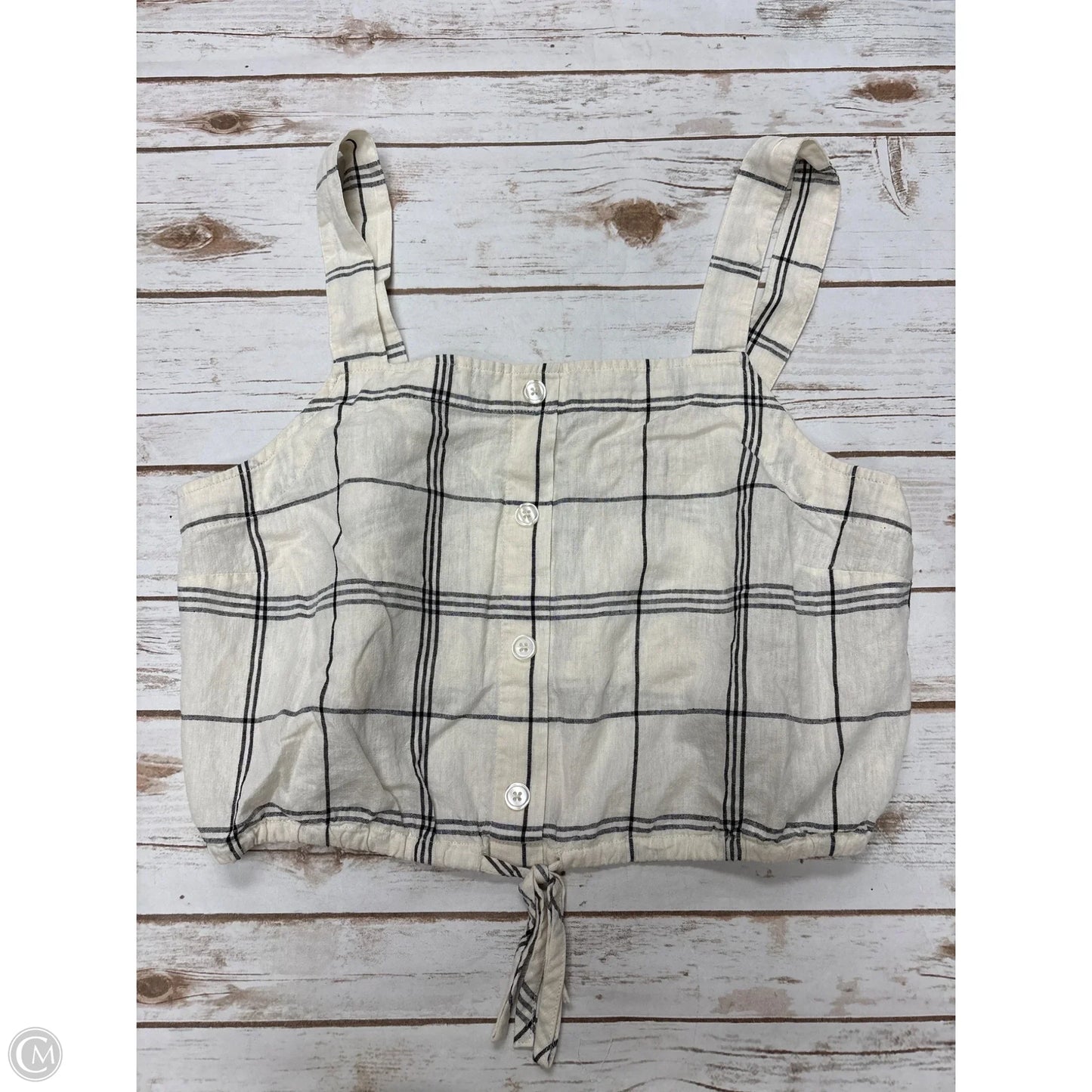 Top Sleeveless By A New Day In Black & Cream, Size: Xl