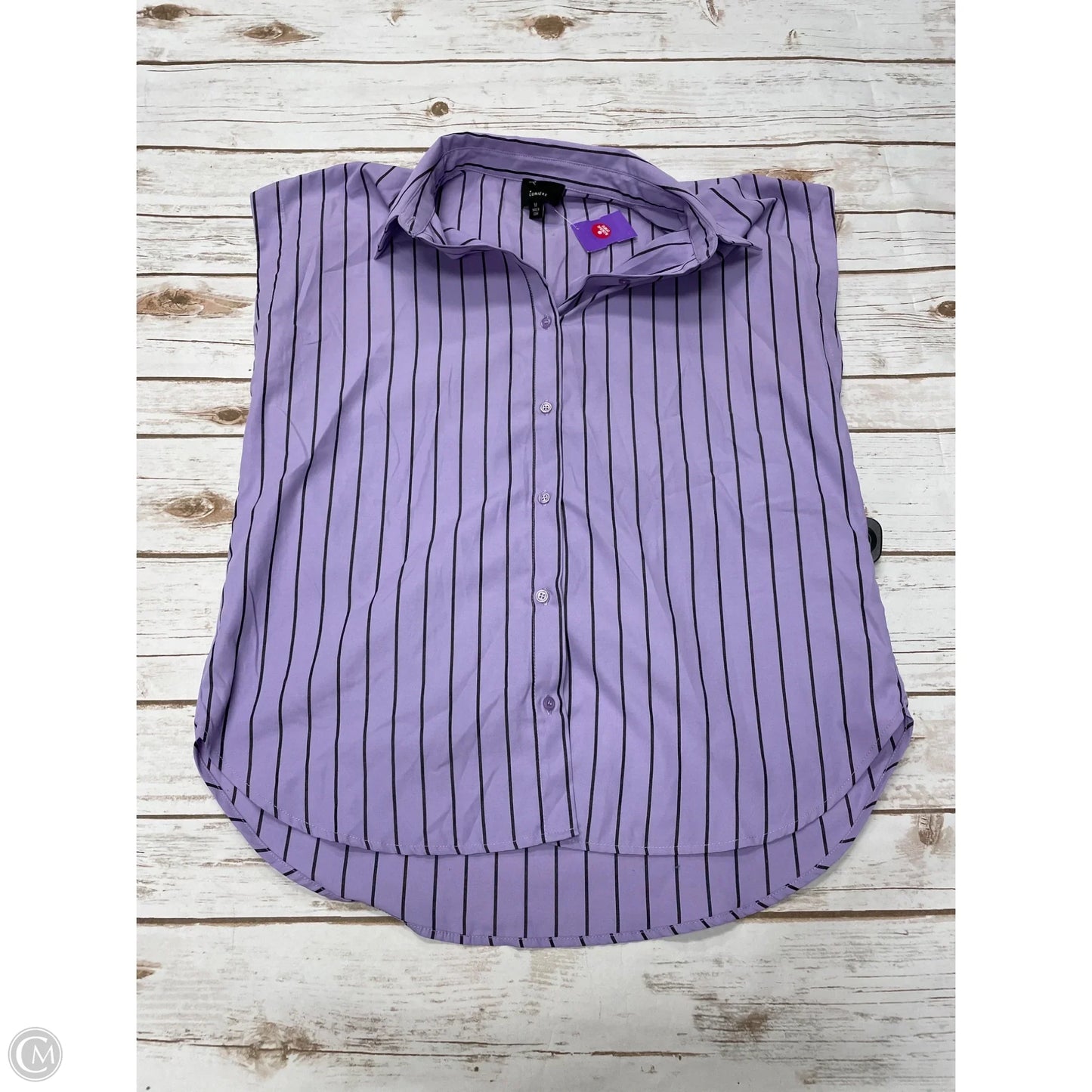 Top Sleeveless By Lumiere In Purple, Size: M
