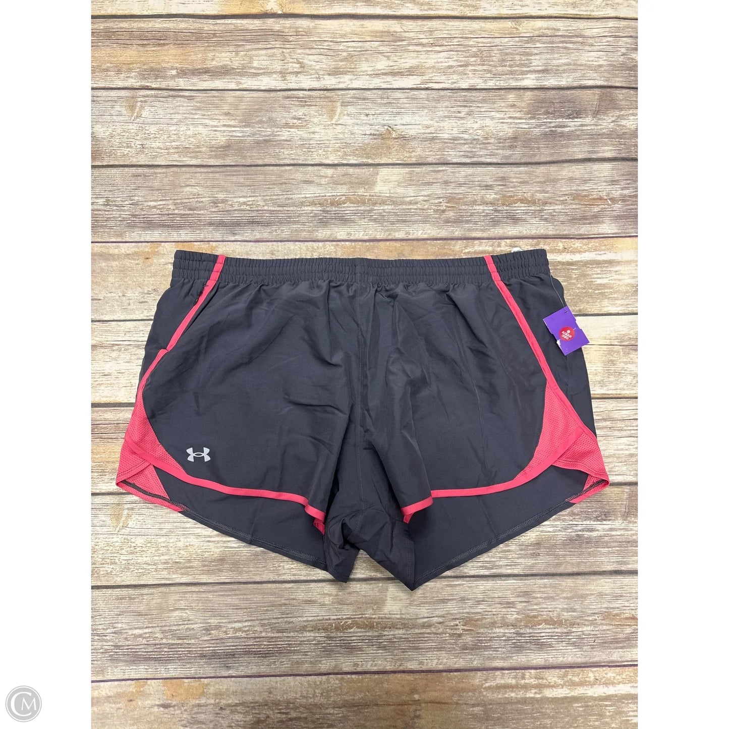 Athletic Shorts By Under Armour In Grey & Pink, Size: 2x