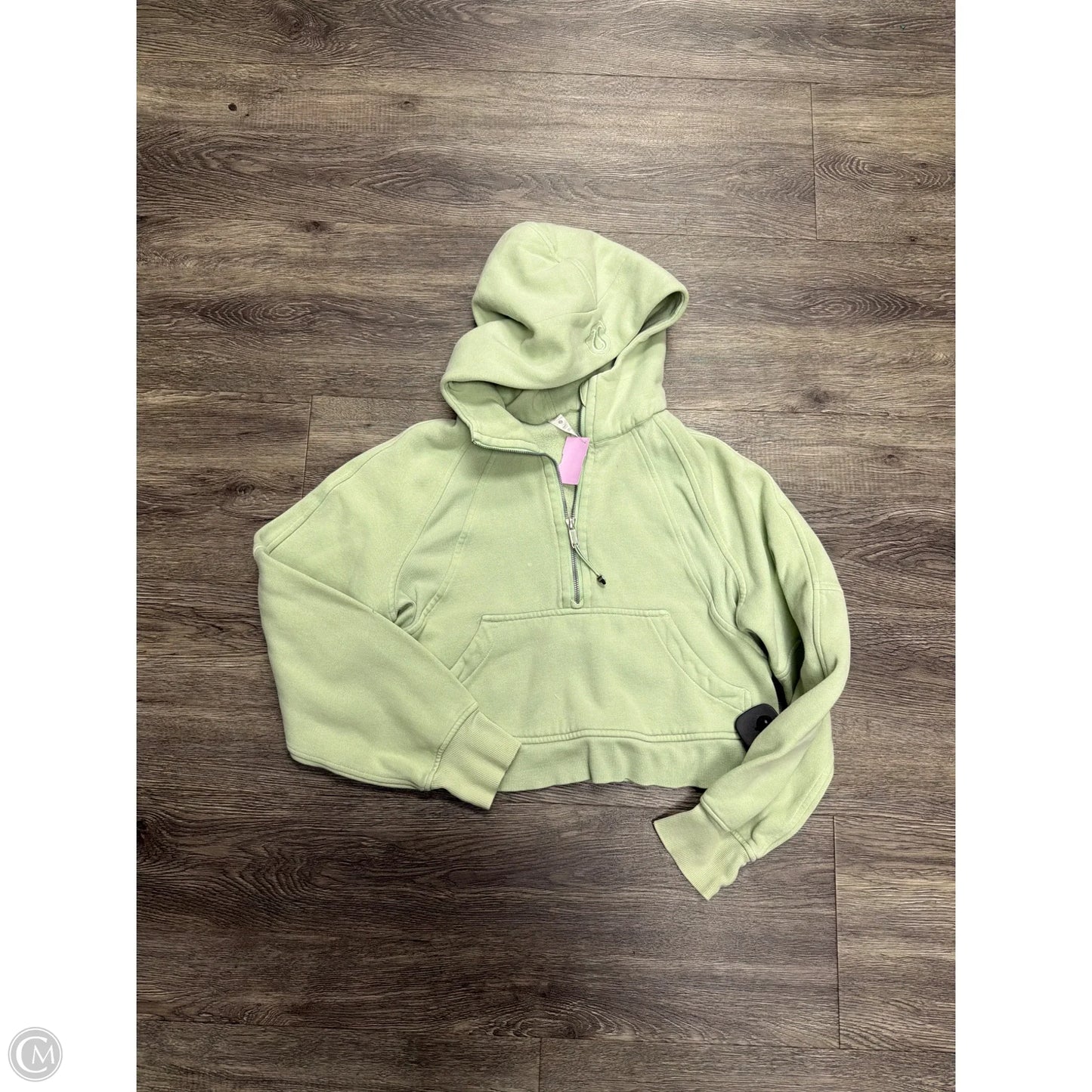 Athletic Sweatshirt Hoodie By Lululemon In Green, Size: Xs