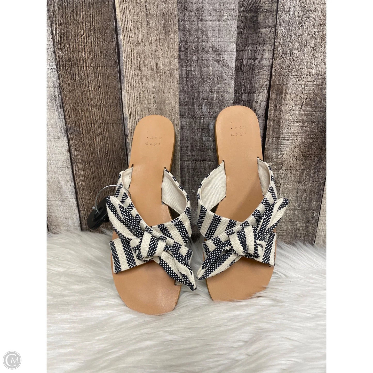 Sandals Flats By A New Day In Striped Pattern, Size: 7