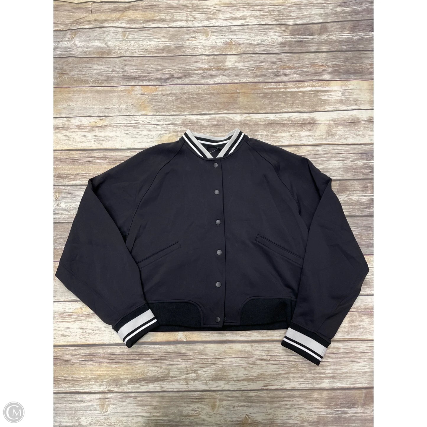 Athletic Jacket By Lululemon In Black, Size: Xl