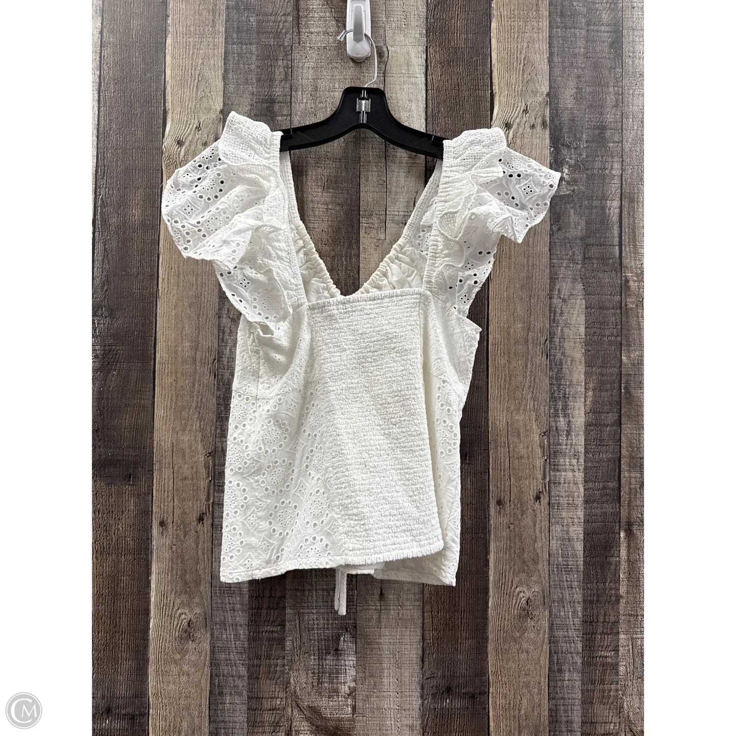 Top Short Sleeve By Cme In White, Size: S