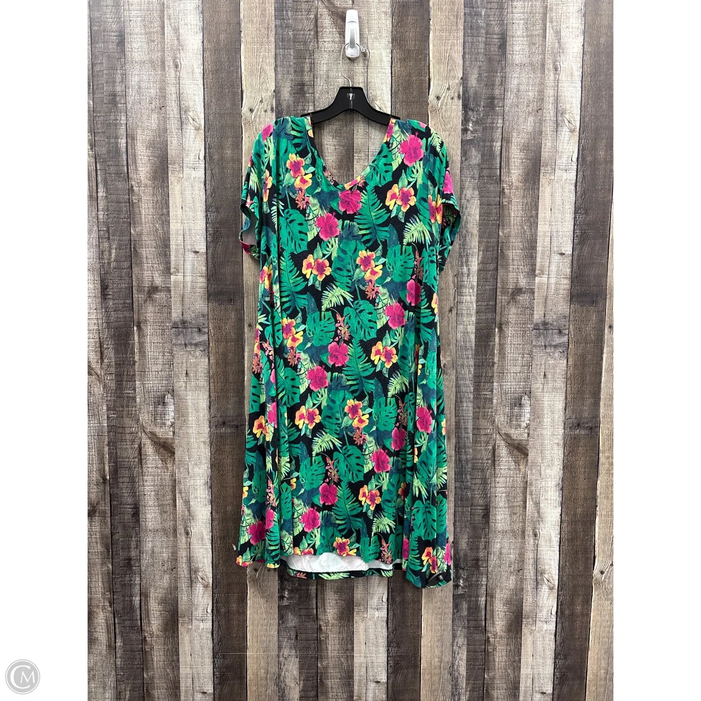 Dress Casual Midi By Cme In Green, Size: 2x